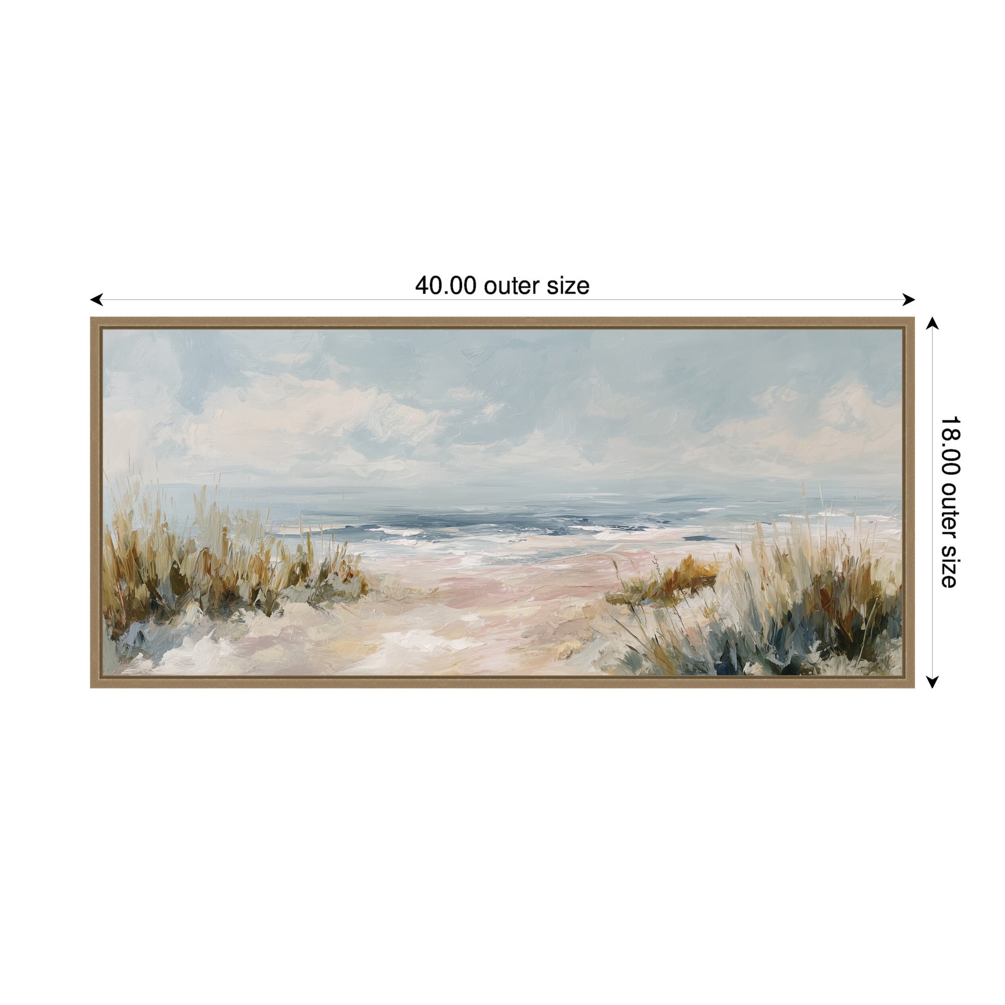 Framed Canvas 40x18 Sylvie Dark Gold 2