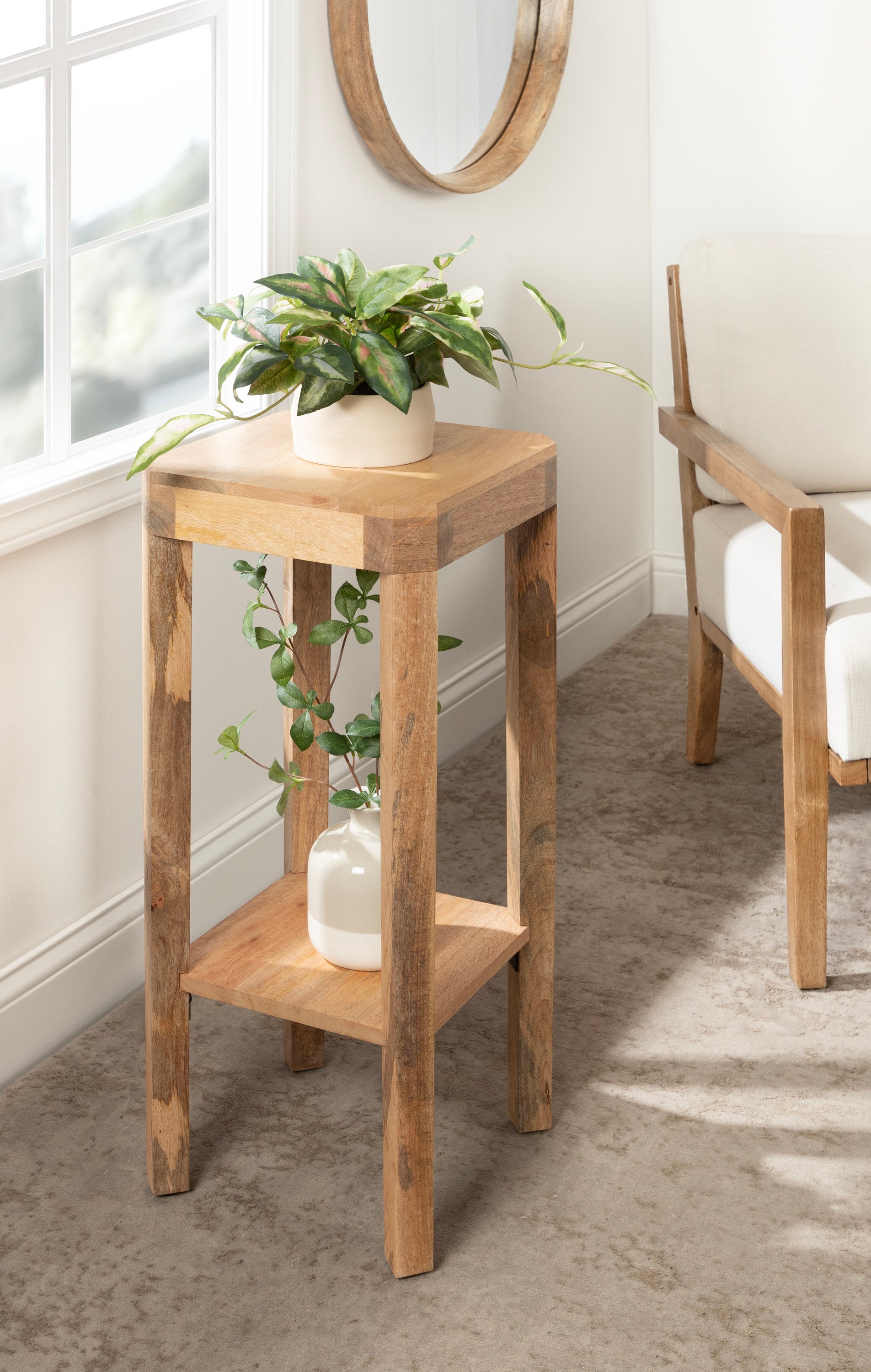 Side Table Natural 12x12x28 6