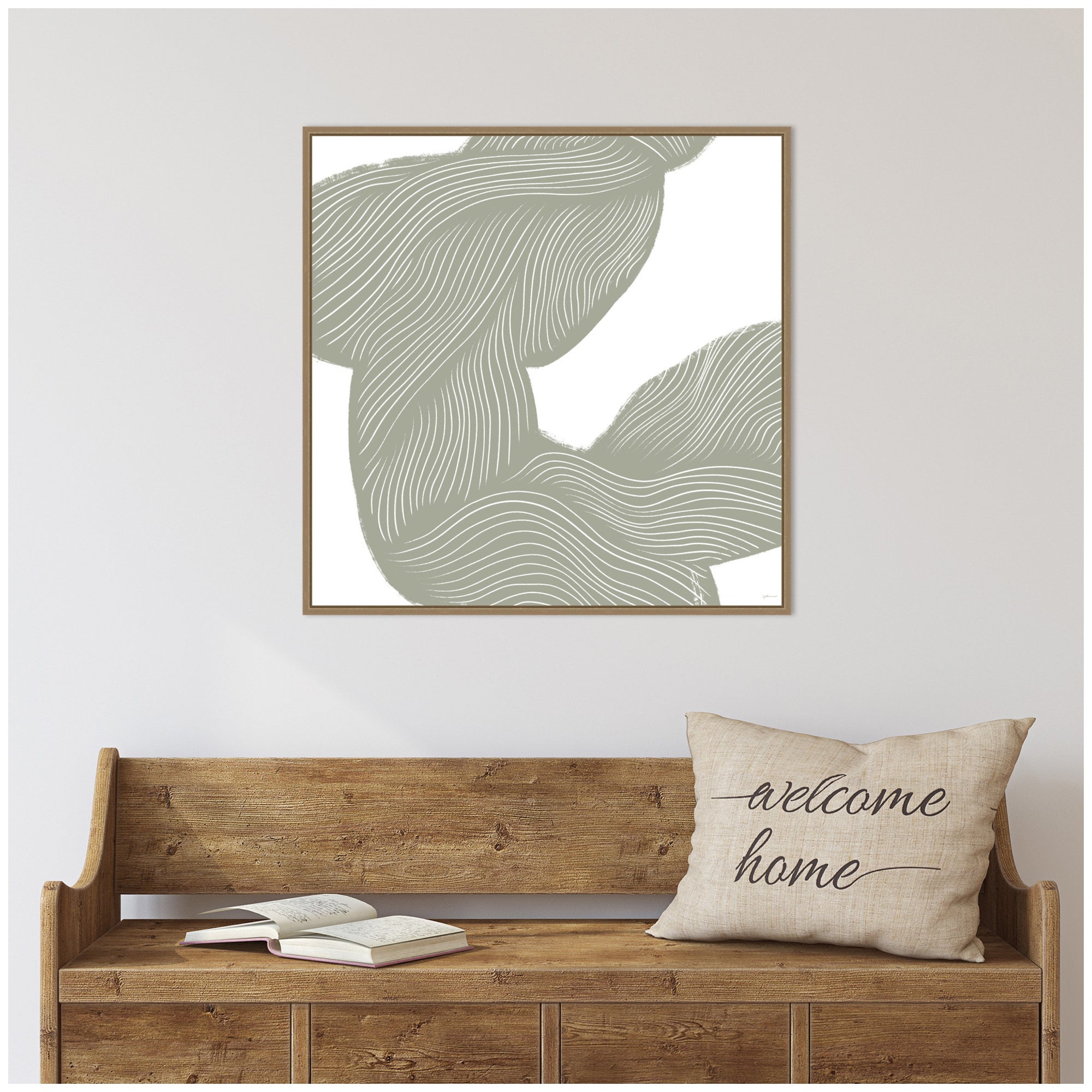 Movement Lines by Gabrielly Guedes Framed Canvas Wall Art Print