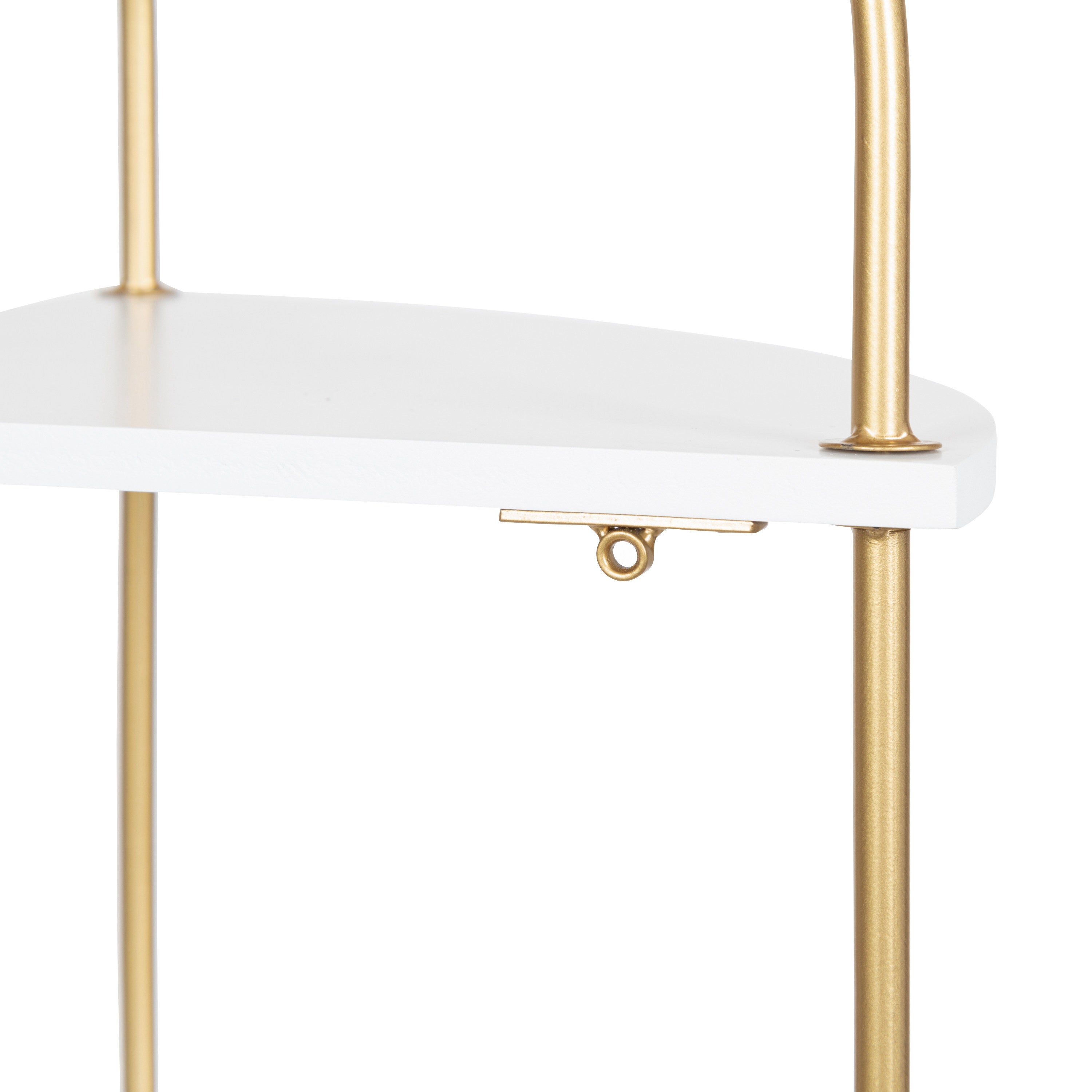 Accent Shelf White Gold 17x12x35 4