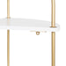 Accent Shelf White Gold 17x12x35 4
