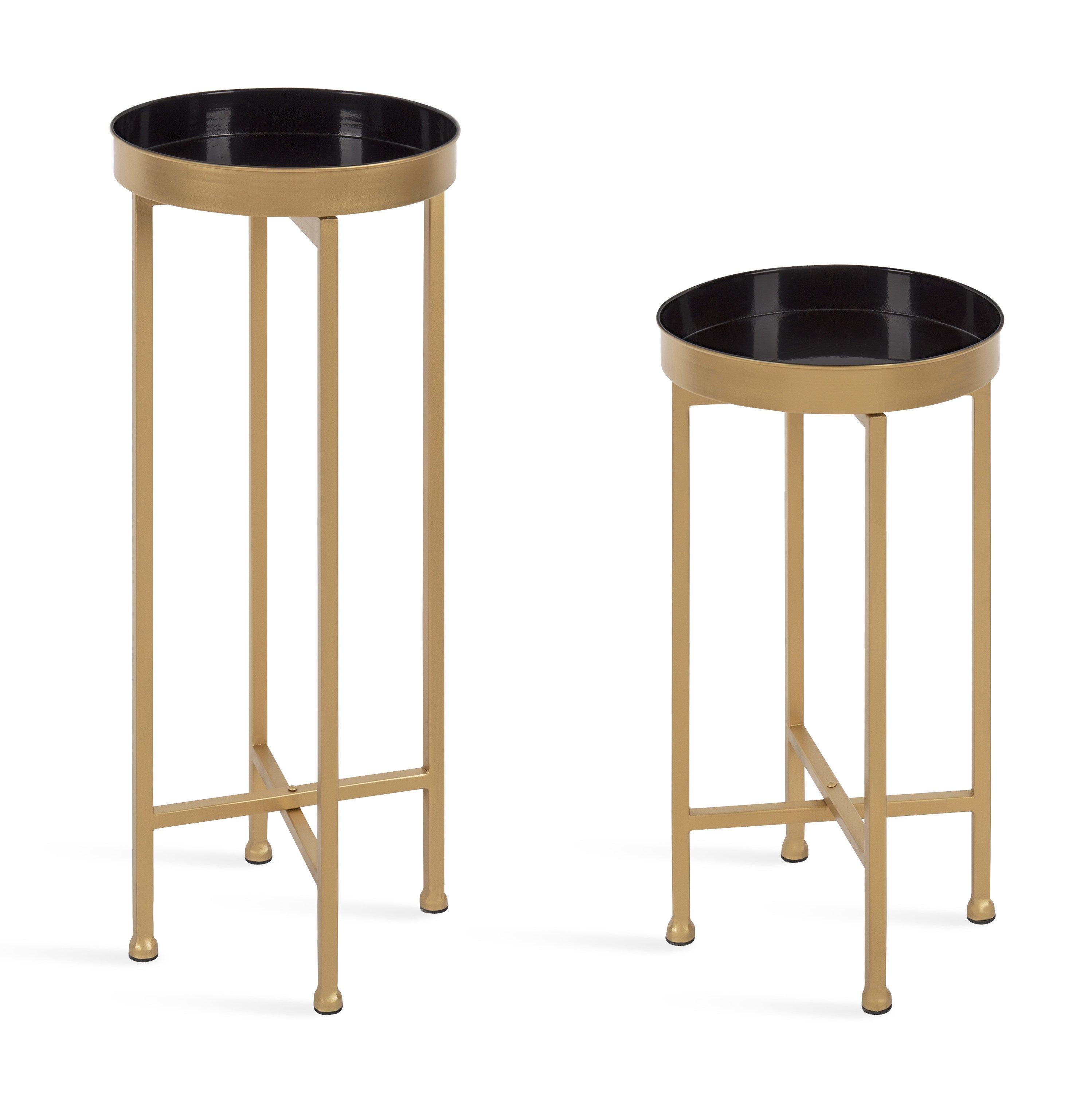 Nesting Table Black Gold 2 Piece 1