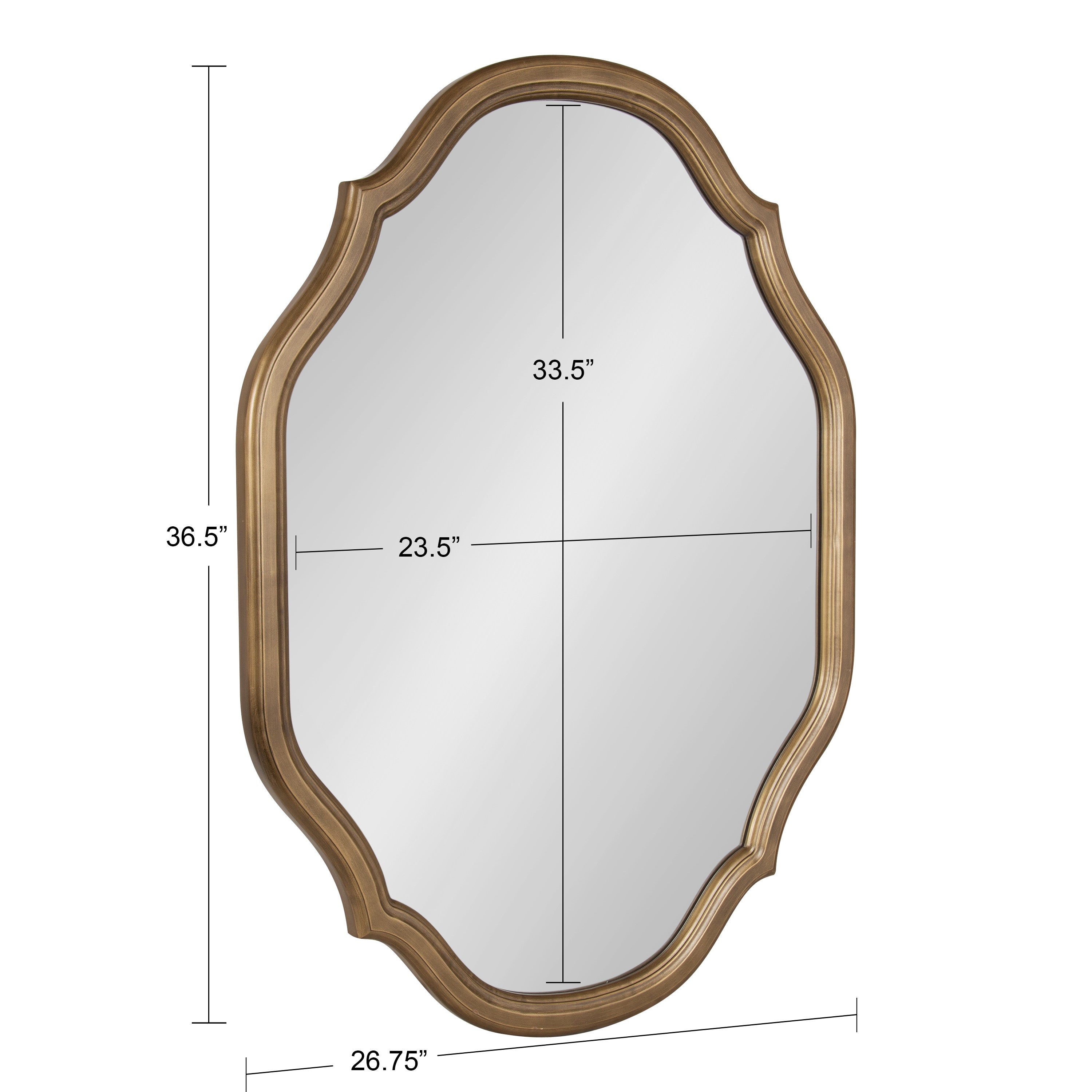 Scallop Mirror Gold 27x37 5