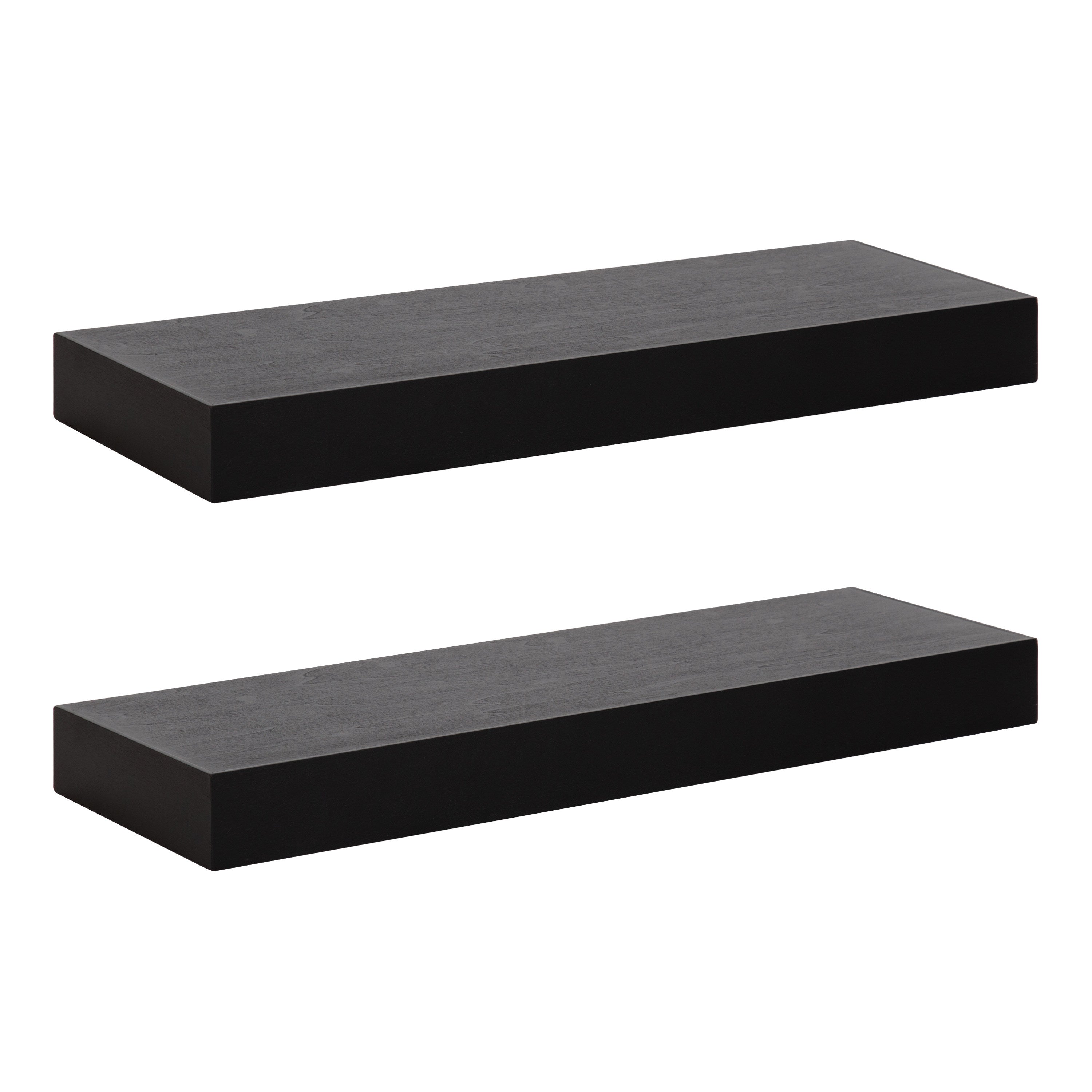 Floating Shelf 2 Piece 24 Inch Black 1