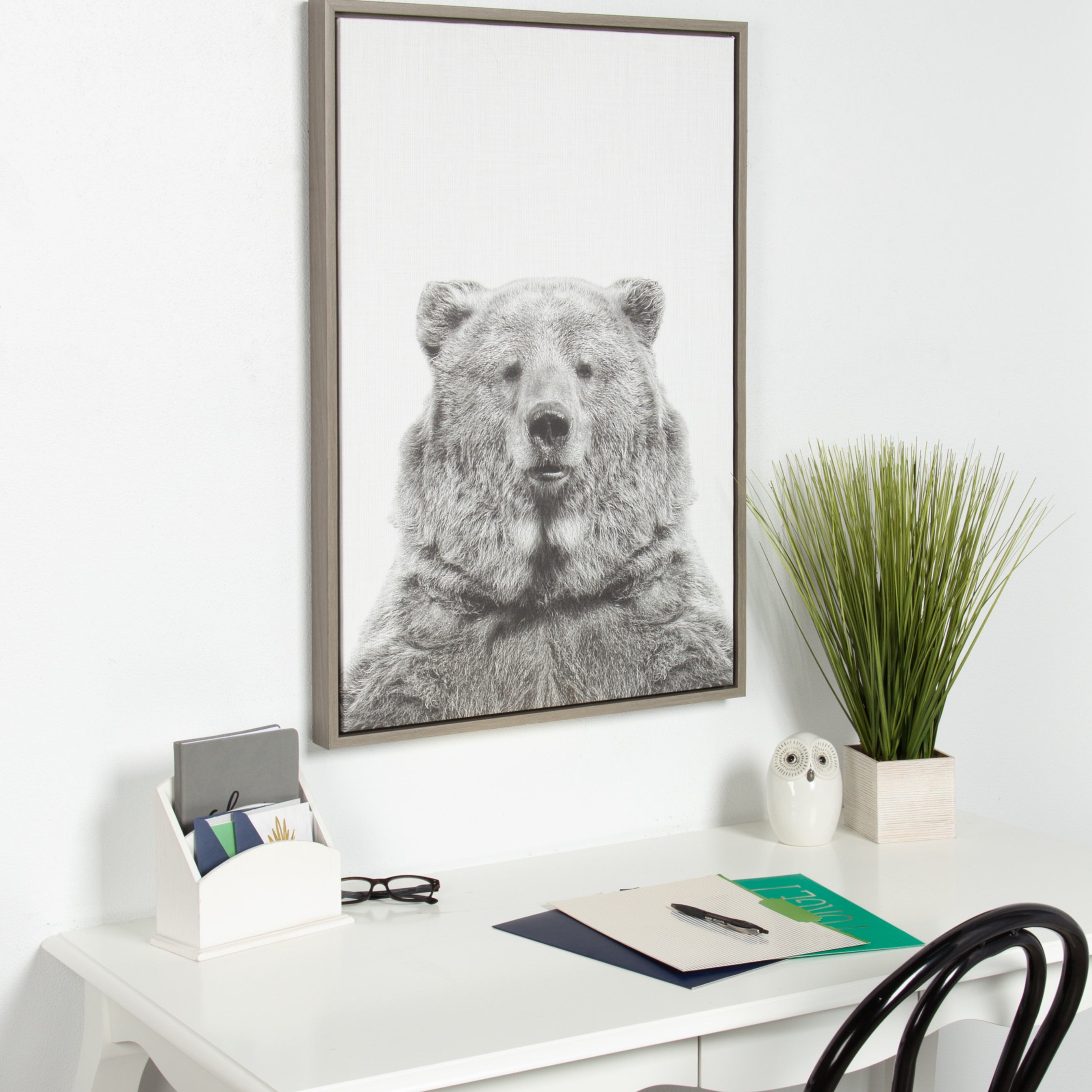 Framed Canvas 23x33 Sylvie Graywash 5