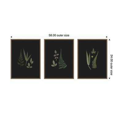 Art Set 3 Piece Set 18x24 Sylvie Beaded Dark Gold 2