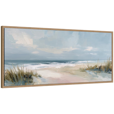 Framed Canvas 40x18 Sylvie Beaded Rustic Natural 1