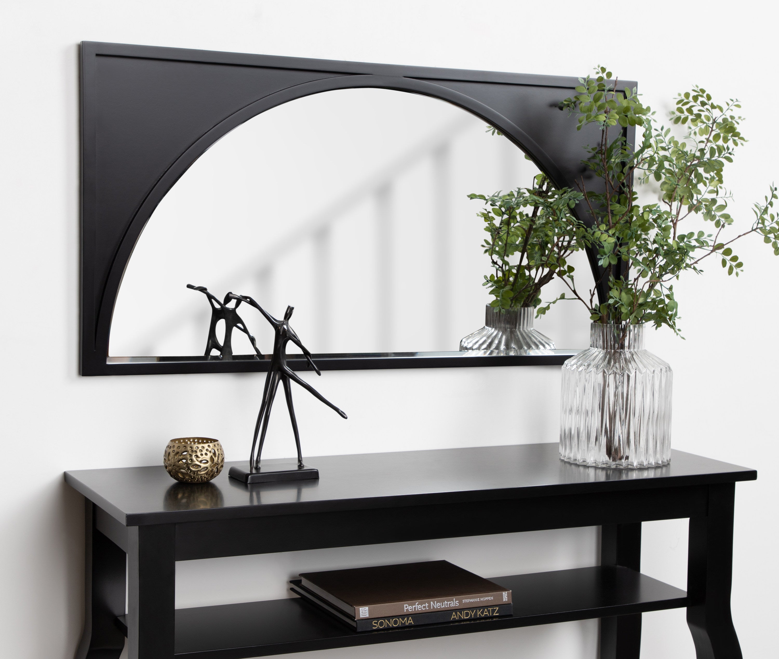 Arch Mirror Black 21.5x42 5