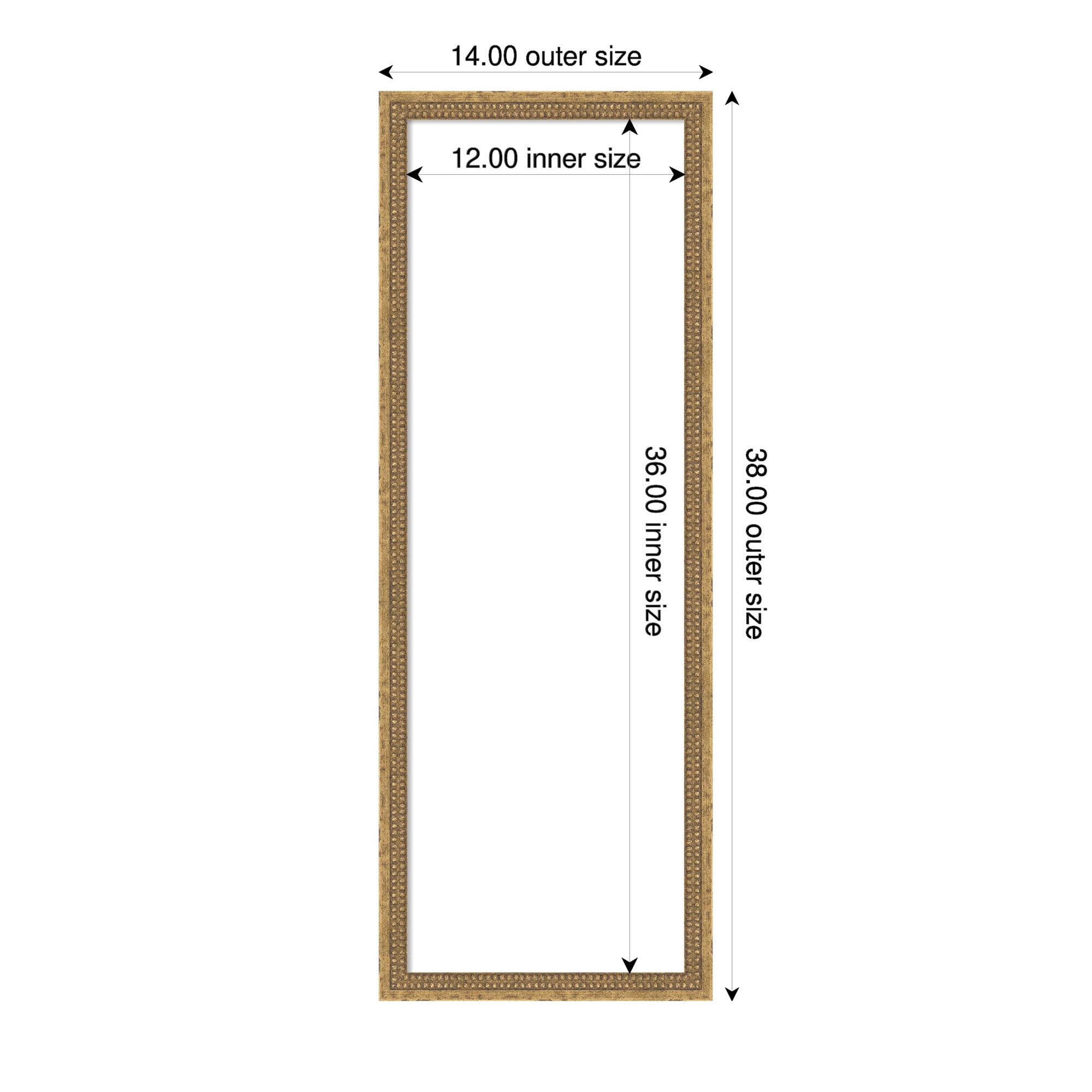 Dry Erase Board Castellan Gold 14x38 2