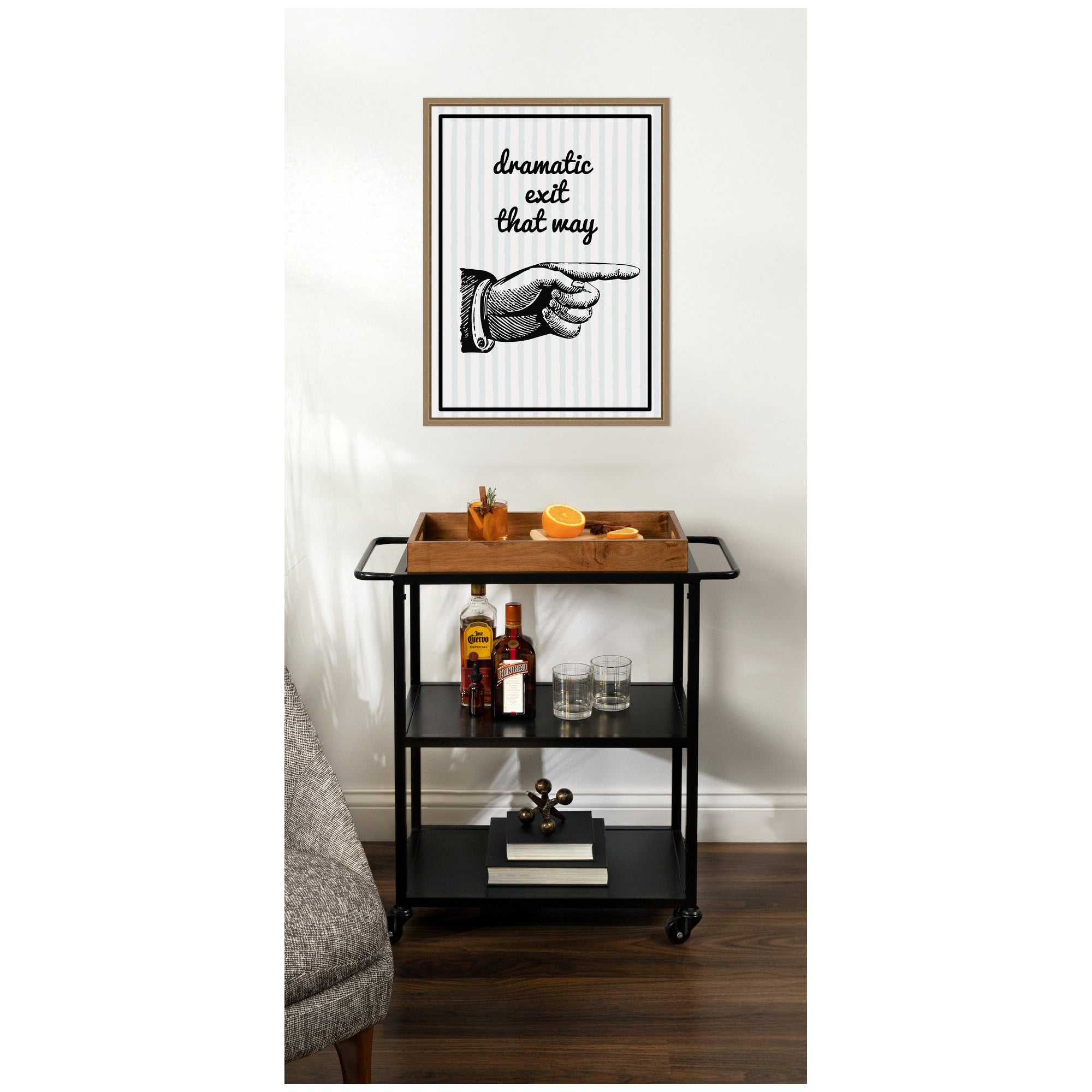 Dramatic Exit by Megan Ryan Framed Canvas Wall Art Print