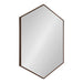 Hexagon Mirror Walnut Brown 24x36 1