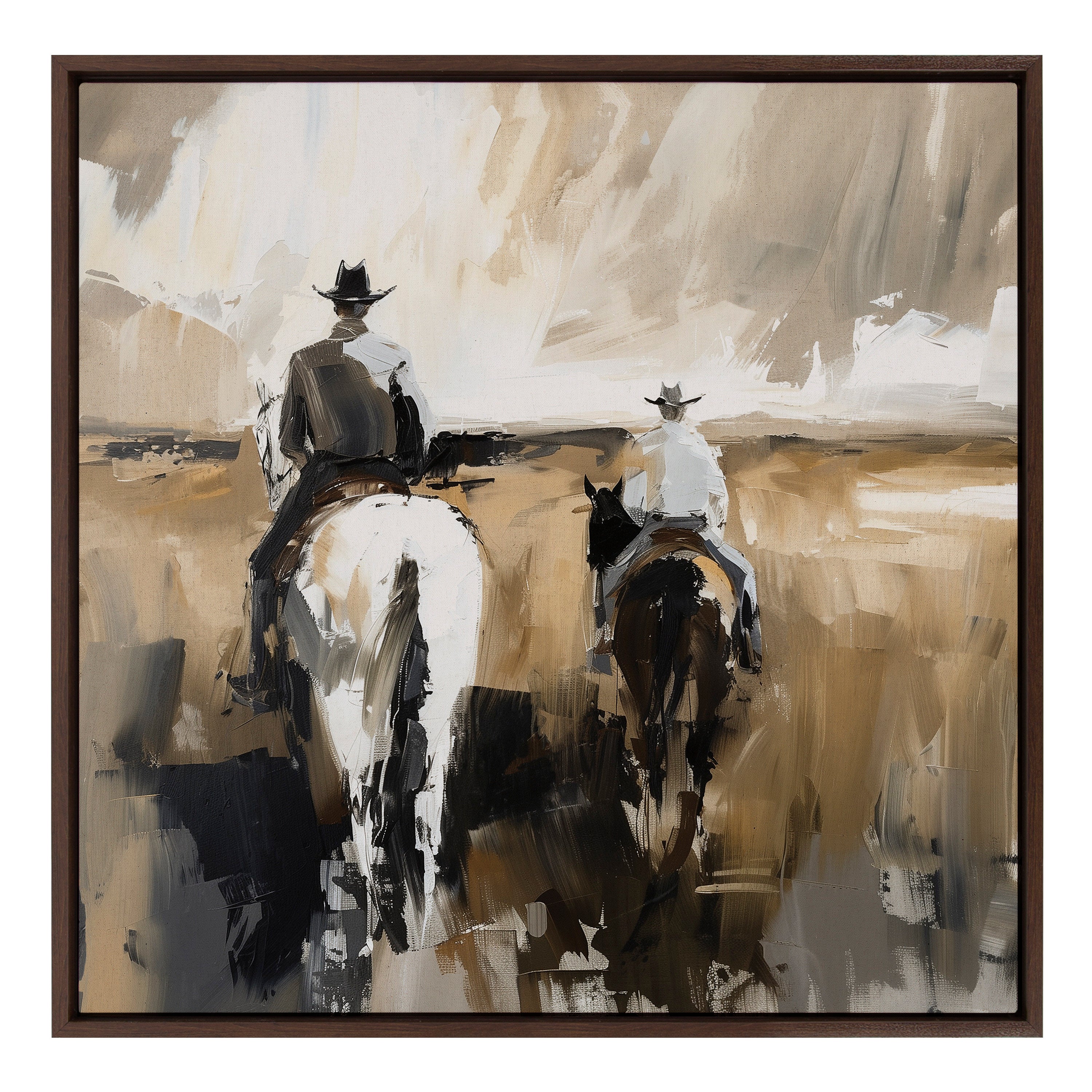 Framed Canvas 30x30 Sylvie Walnut 2