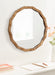 Round Mirror Rustic Brown 26x26 6