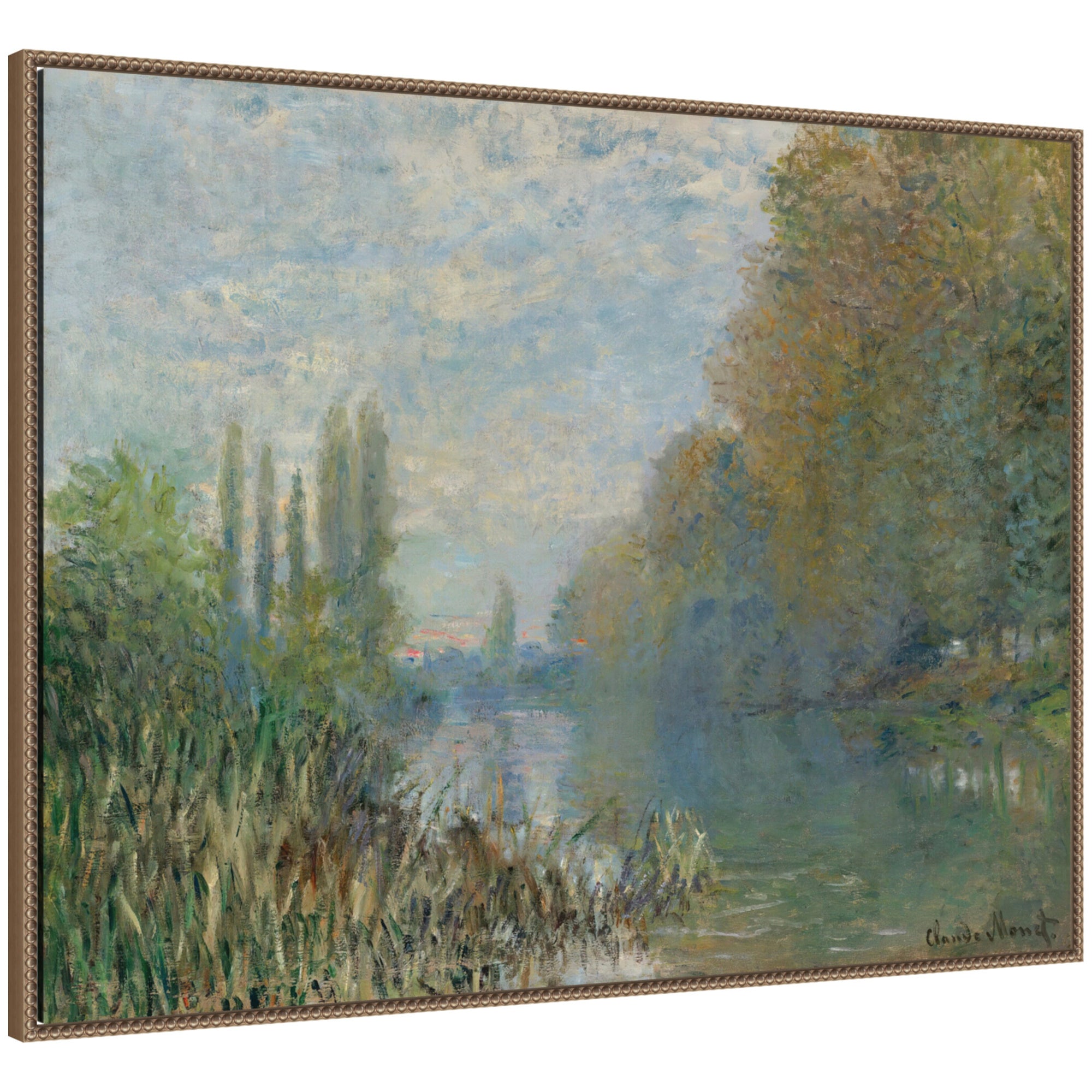 Framed Canvas 42x32 Sylvie Beaded Dark Gold 1