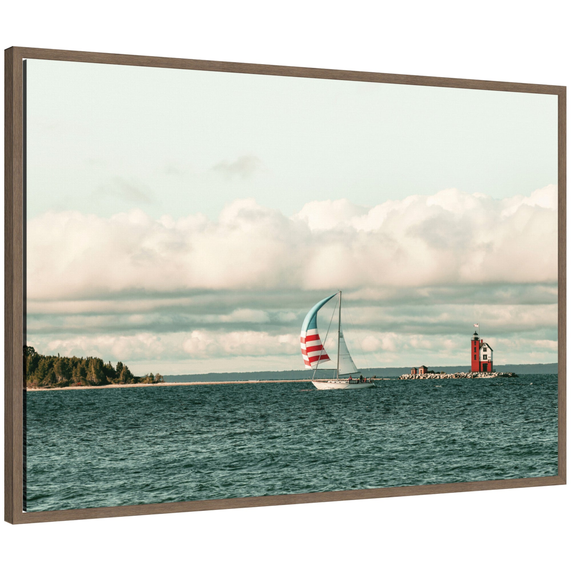 Framed Canvas 33 x 23 Sylvie Walnut 1