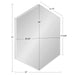 Hexagon Mirror White 22x31 5