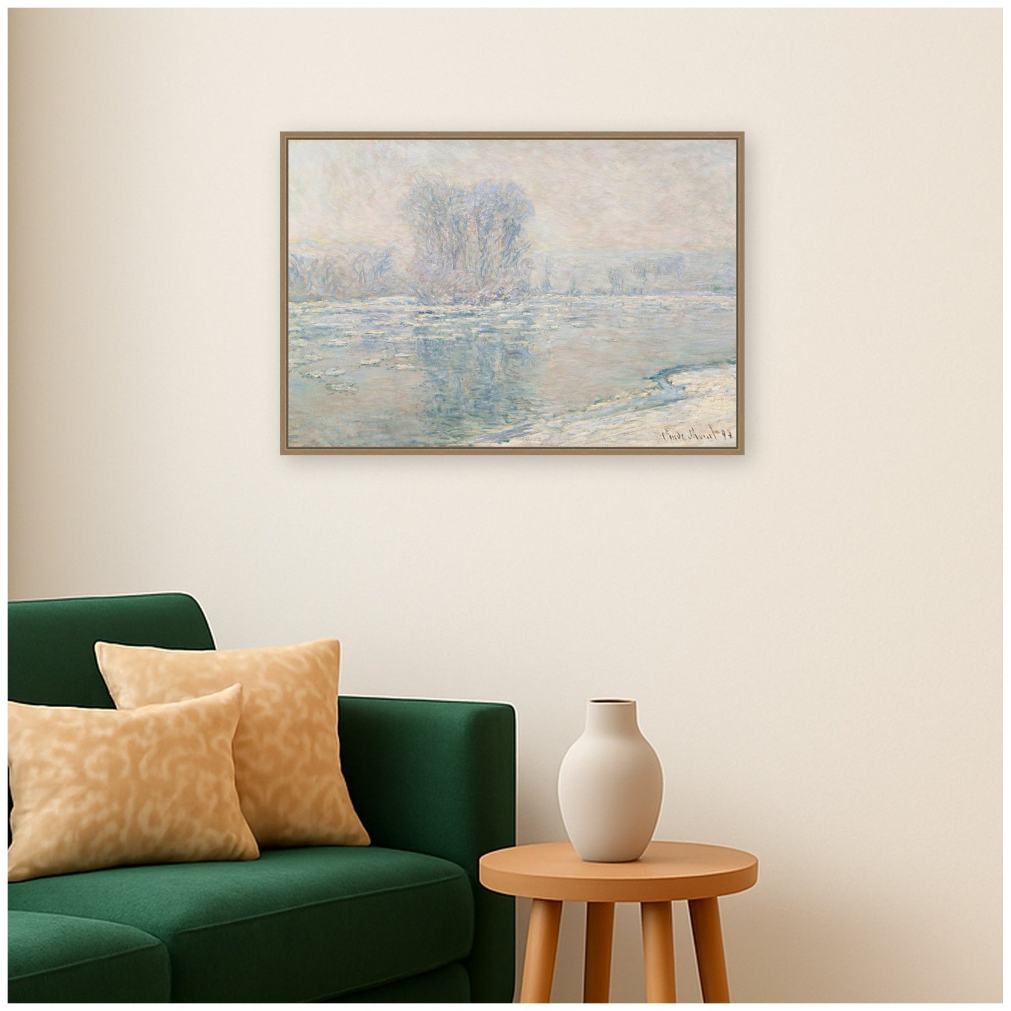 Framed Canvas Sylvie Dark Gold 33x23 6