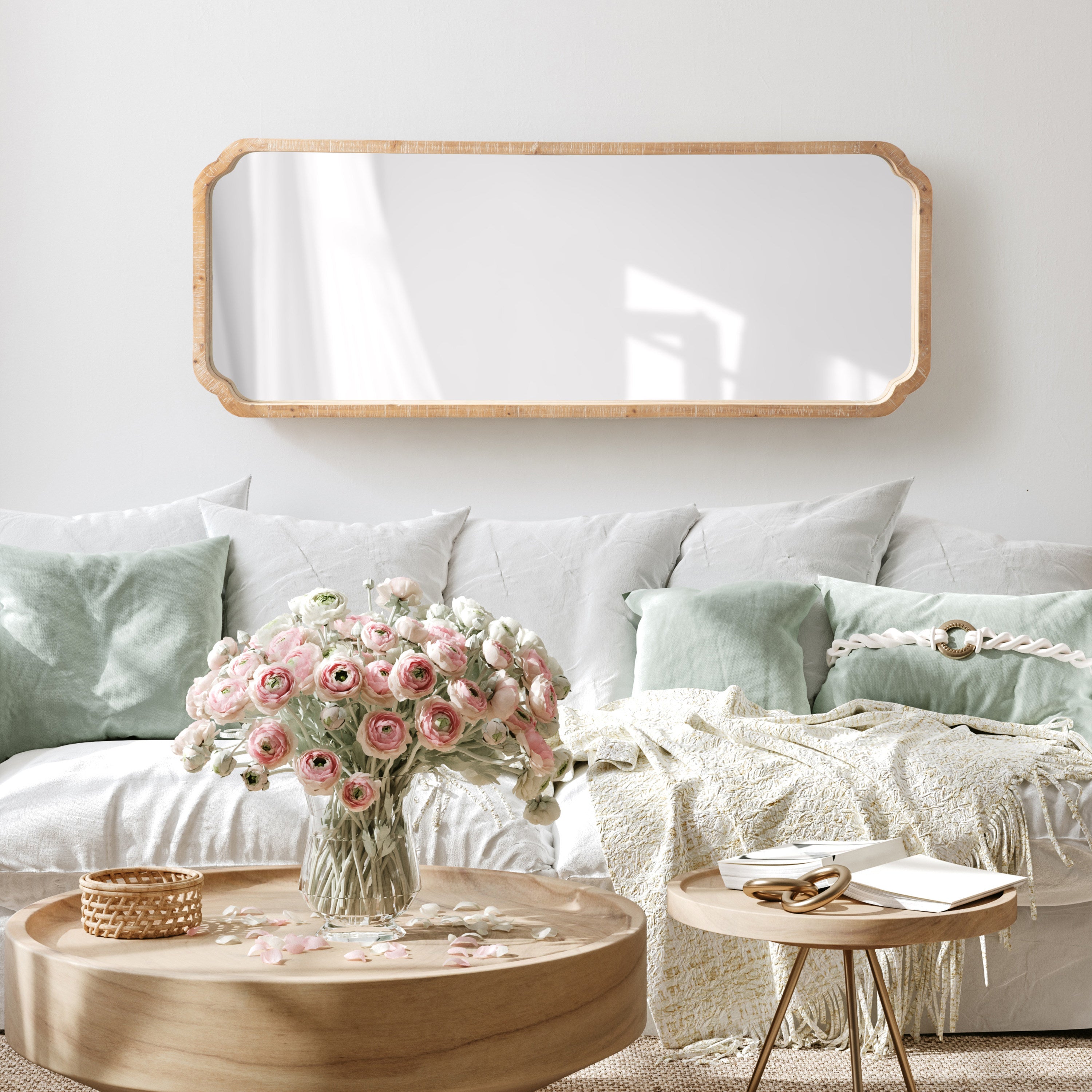 Scallop Mirror Brown 18x48 7