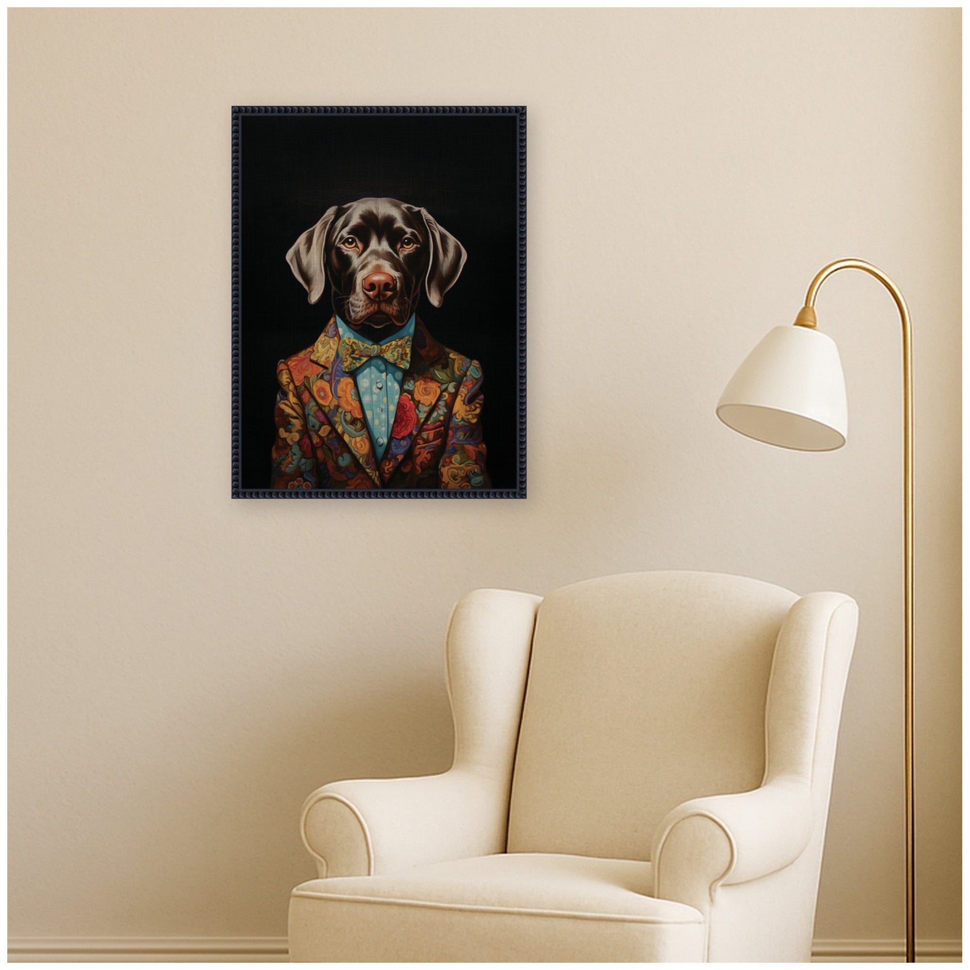 Framed Canvas 18x24 Sylvie Beaded Black 6