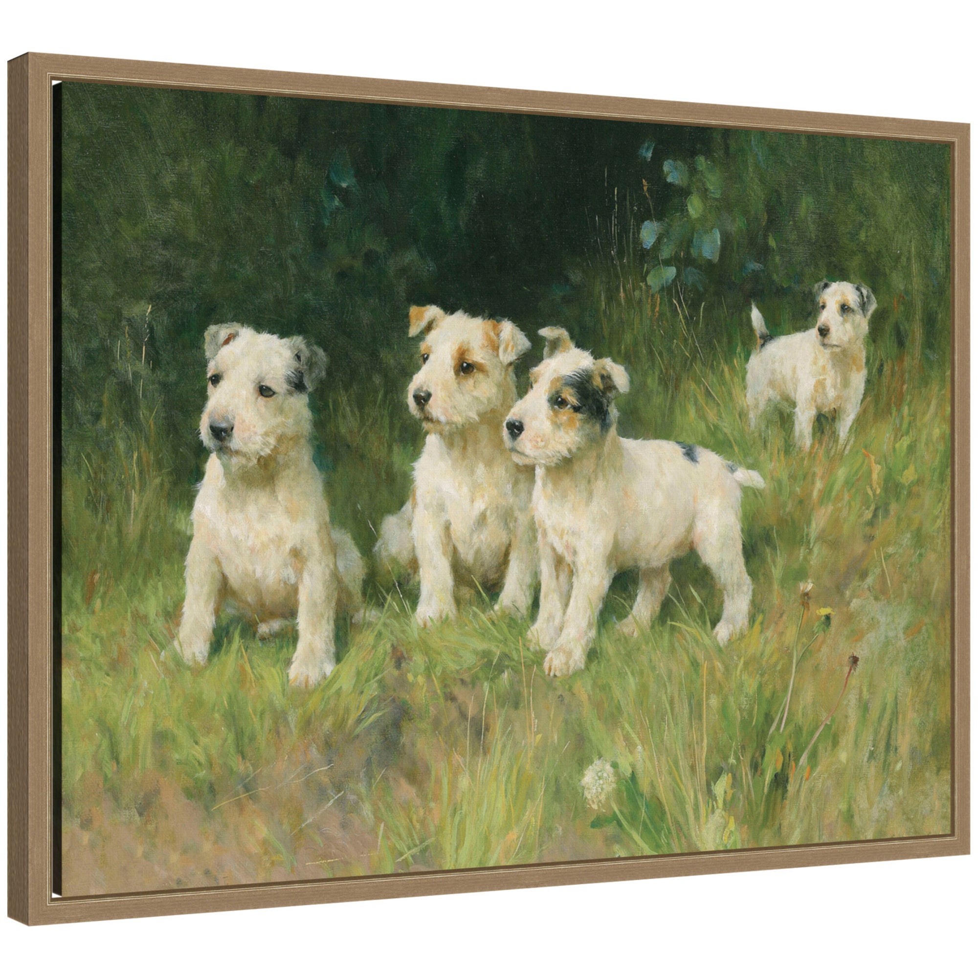 Framed Canvas 24x18 Sylvie Dark Gold 1