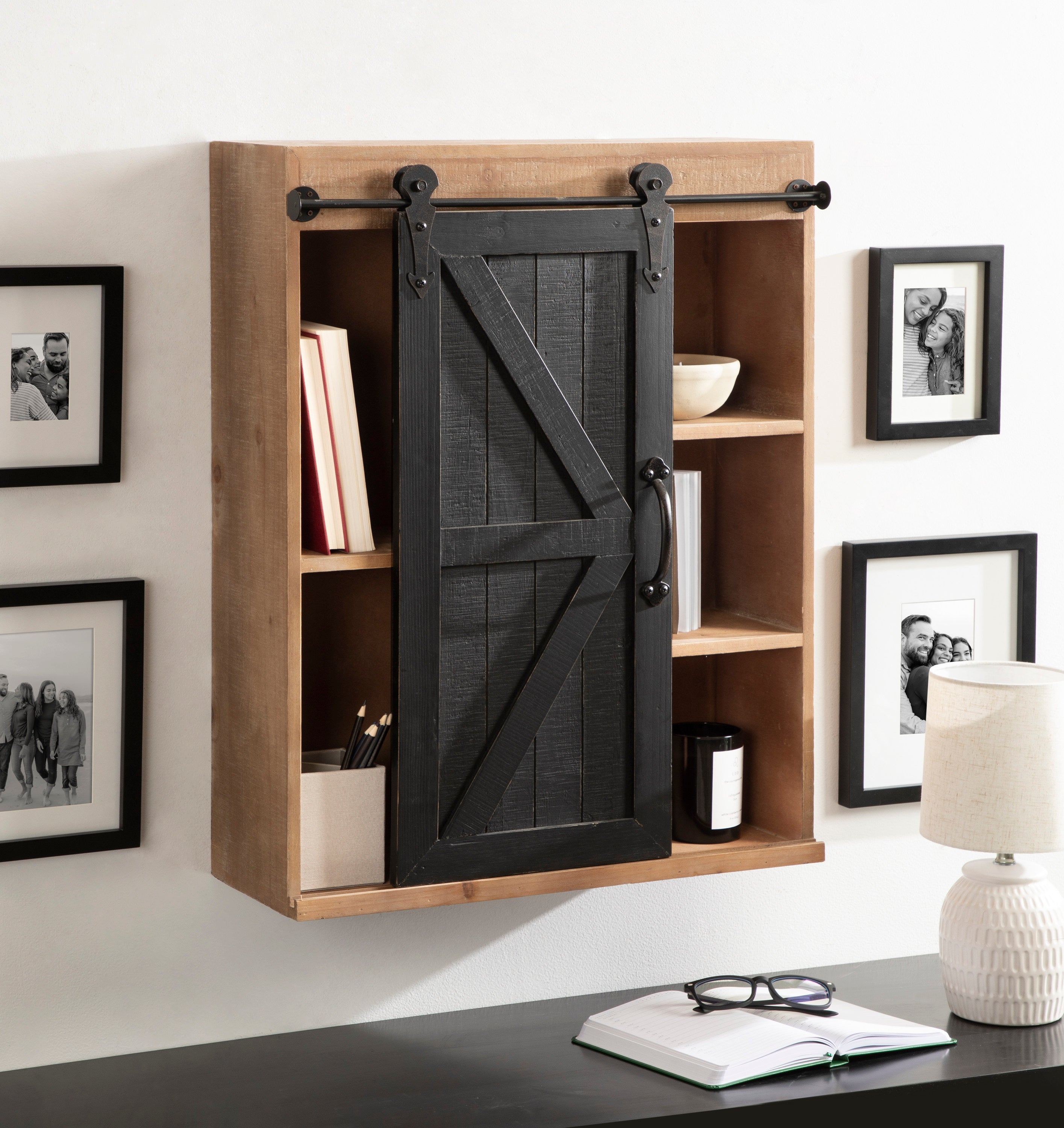 Cabinet Rustic Brown Black 22x28 7