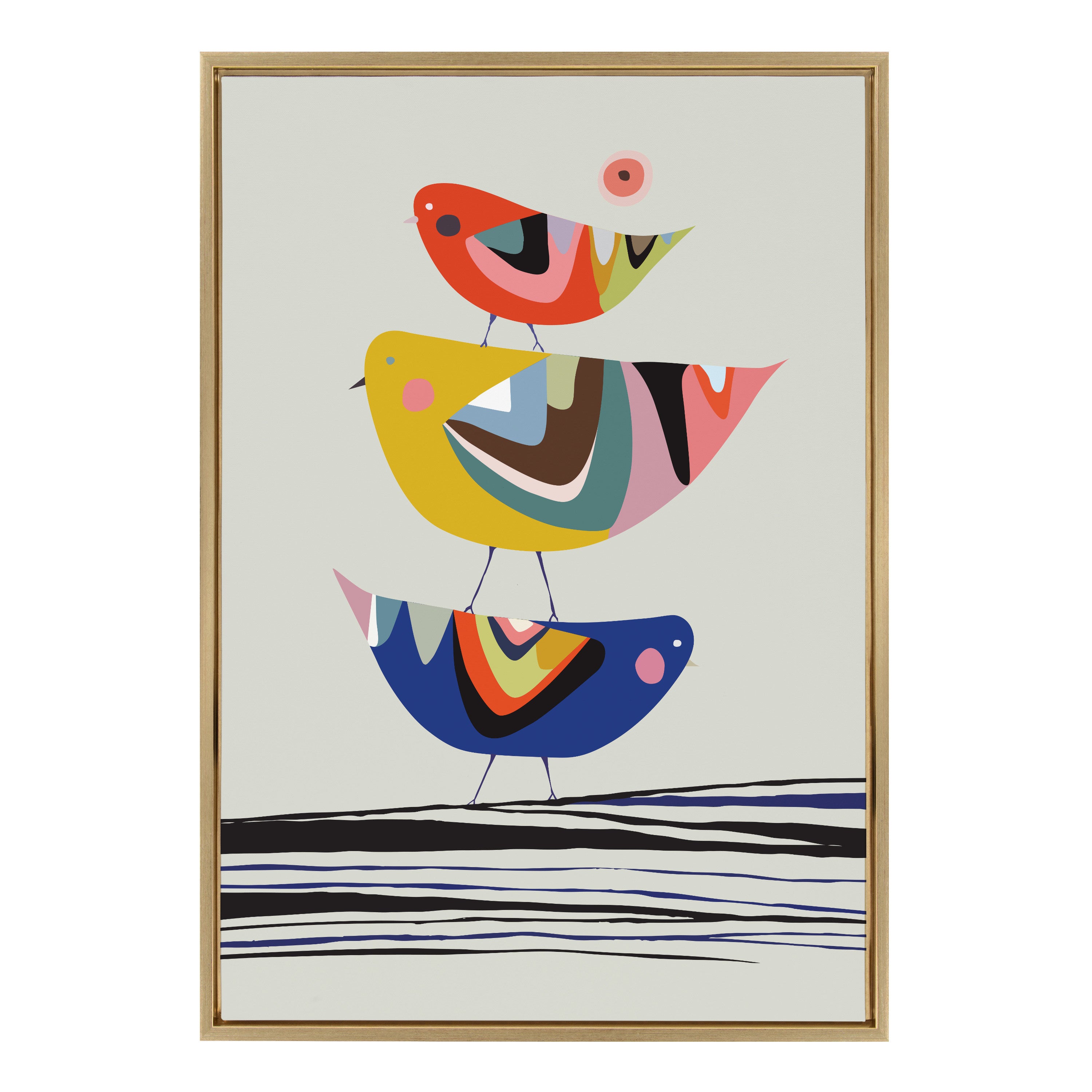 Framed Canvas Sylvie Bright Gold 23x33 2