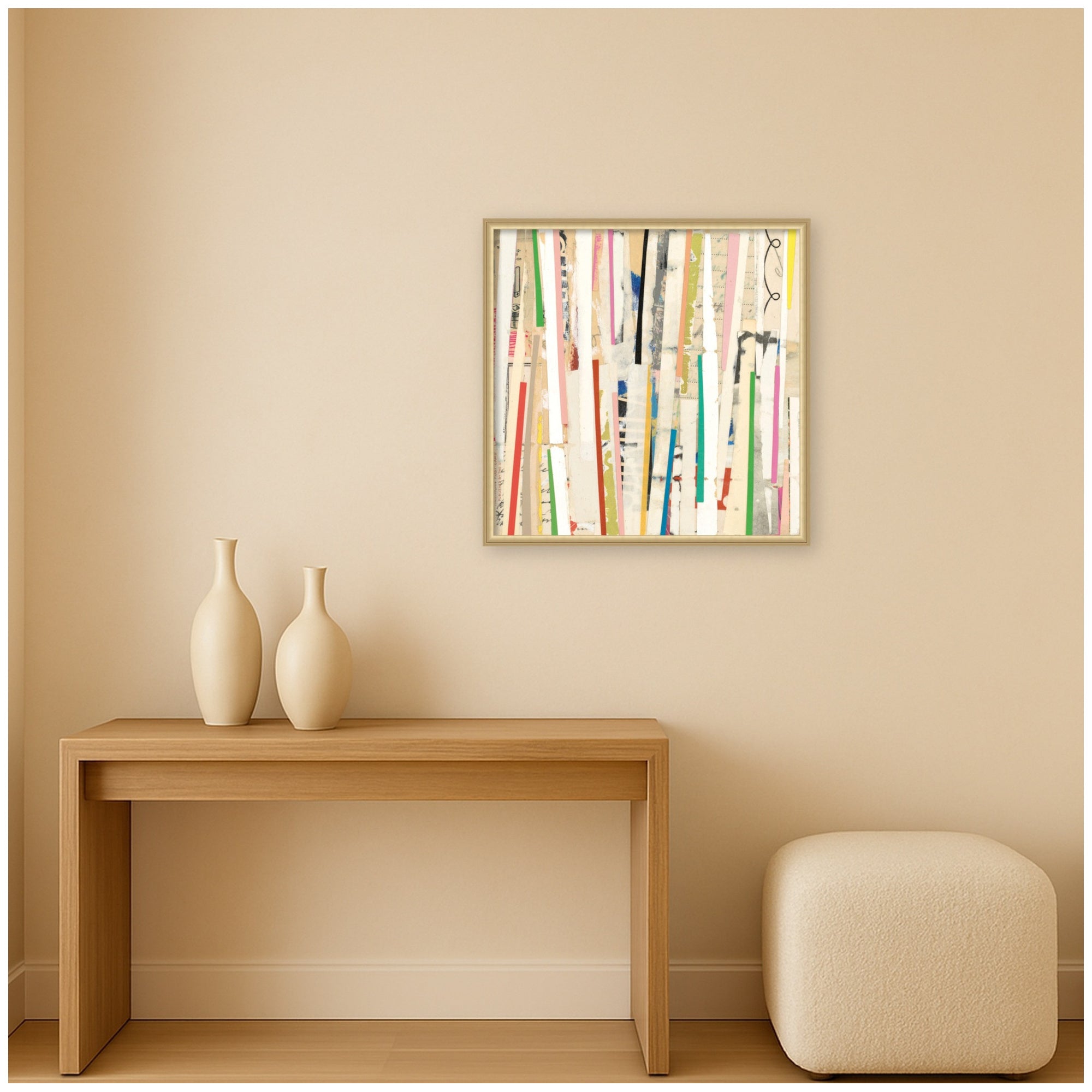 Geometric Abstract 3 by Felicia Dadak Framed Mounted Canvas Wall Art Print