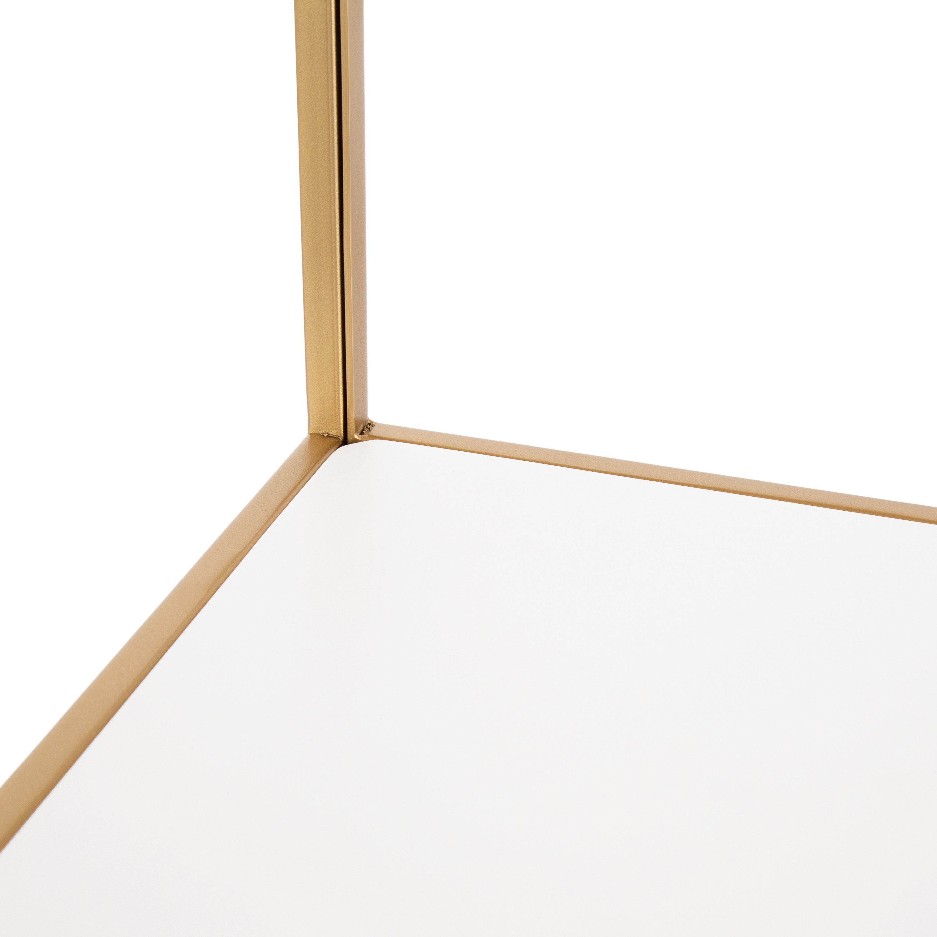 Accent Shelf White Gold 24x17x38 3