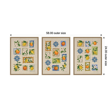 Art Set Sylvie Dark Gold 3 Piece Set 18x24 2