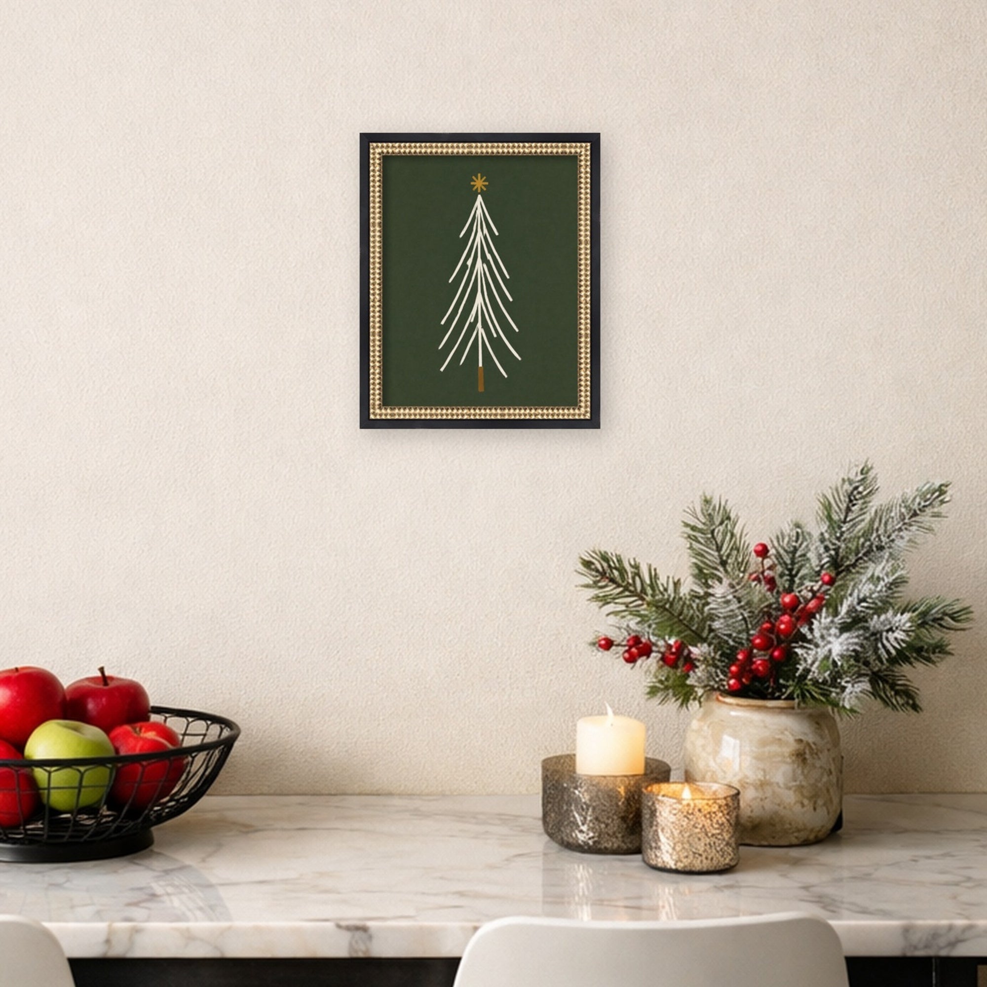 Mounted Canvas Castellan Black 13x16 5