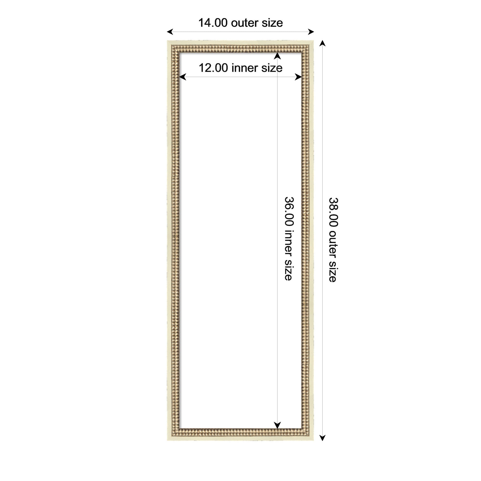 Dry Erase Board Castellan Distressed White 14x38 2