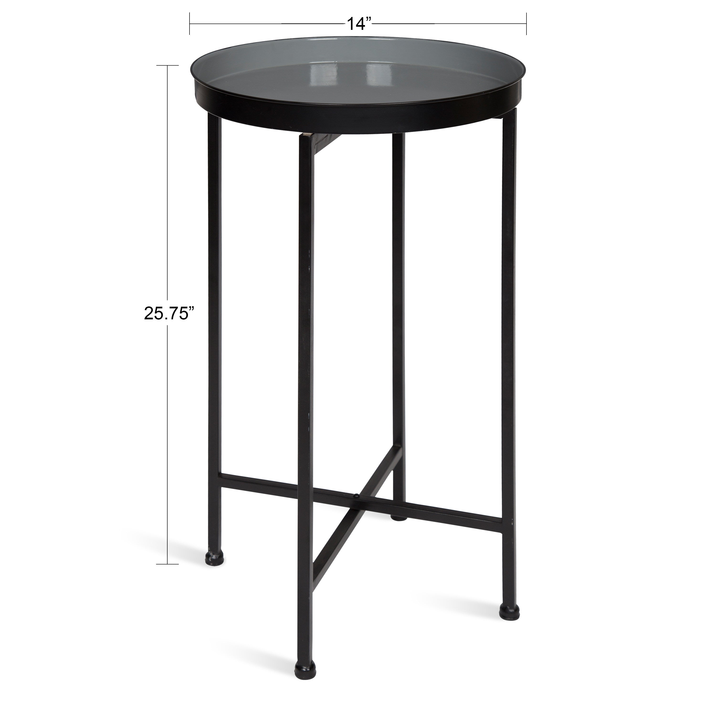 Tea Table Black Gray 14x14x26 2