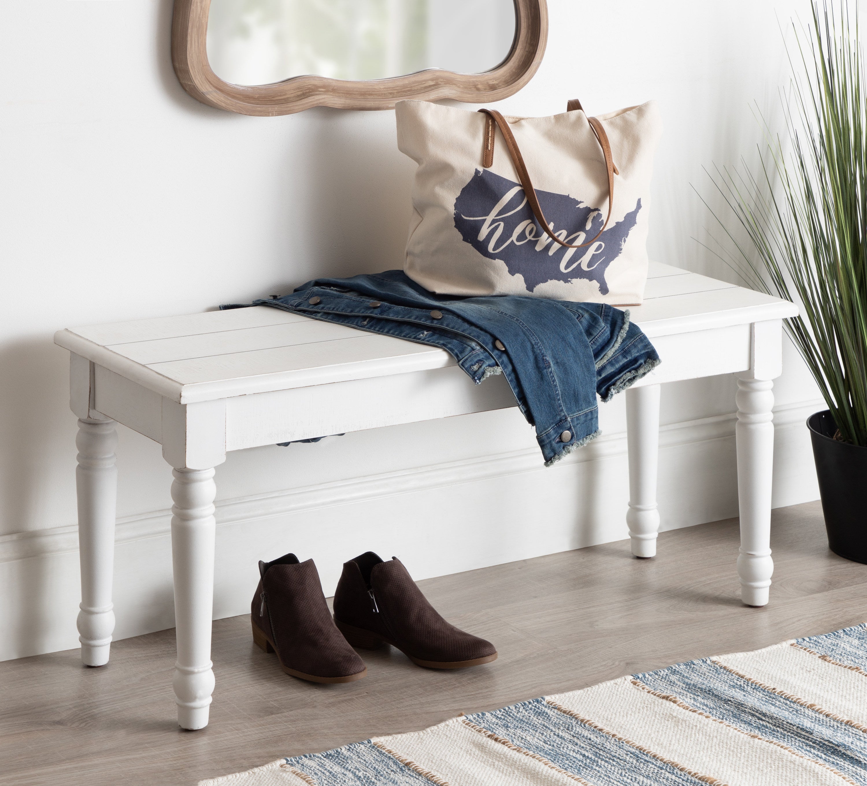 Bench White 42x14x19 7