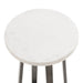 Drink Table White Pewter 9x9x23 6