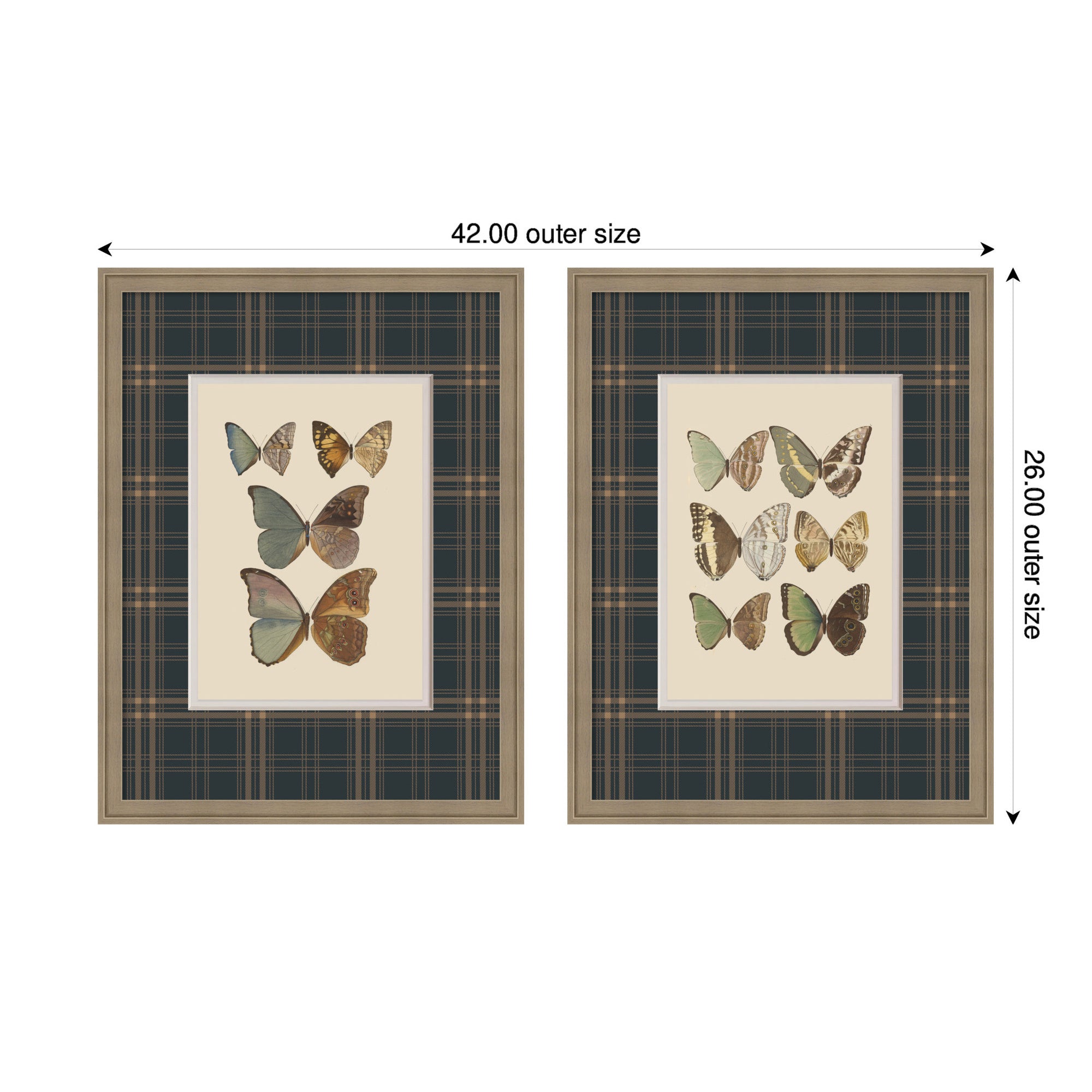 Framed Art Set 2 Piece Set 19x25 Florence Light Brown 2