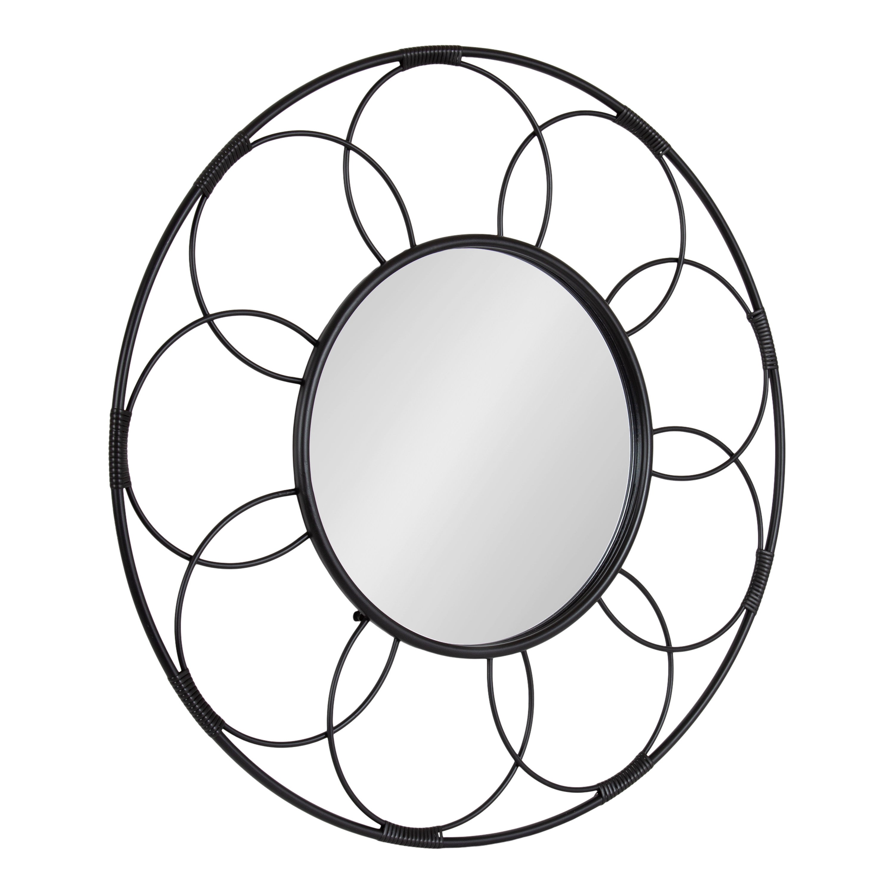 Round Mirror Black 34x34 5