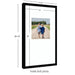 Wall Frame Svelte Noir Black 13x22 matted to 8x8 2