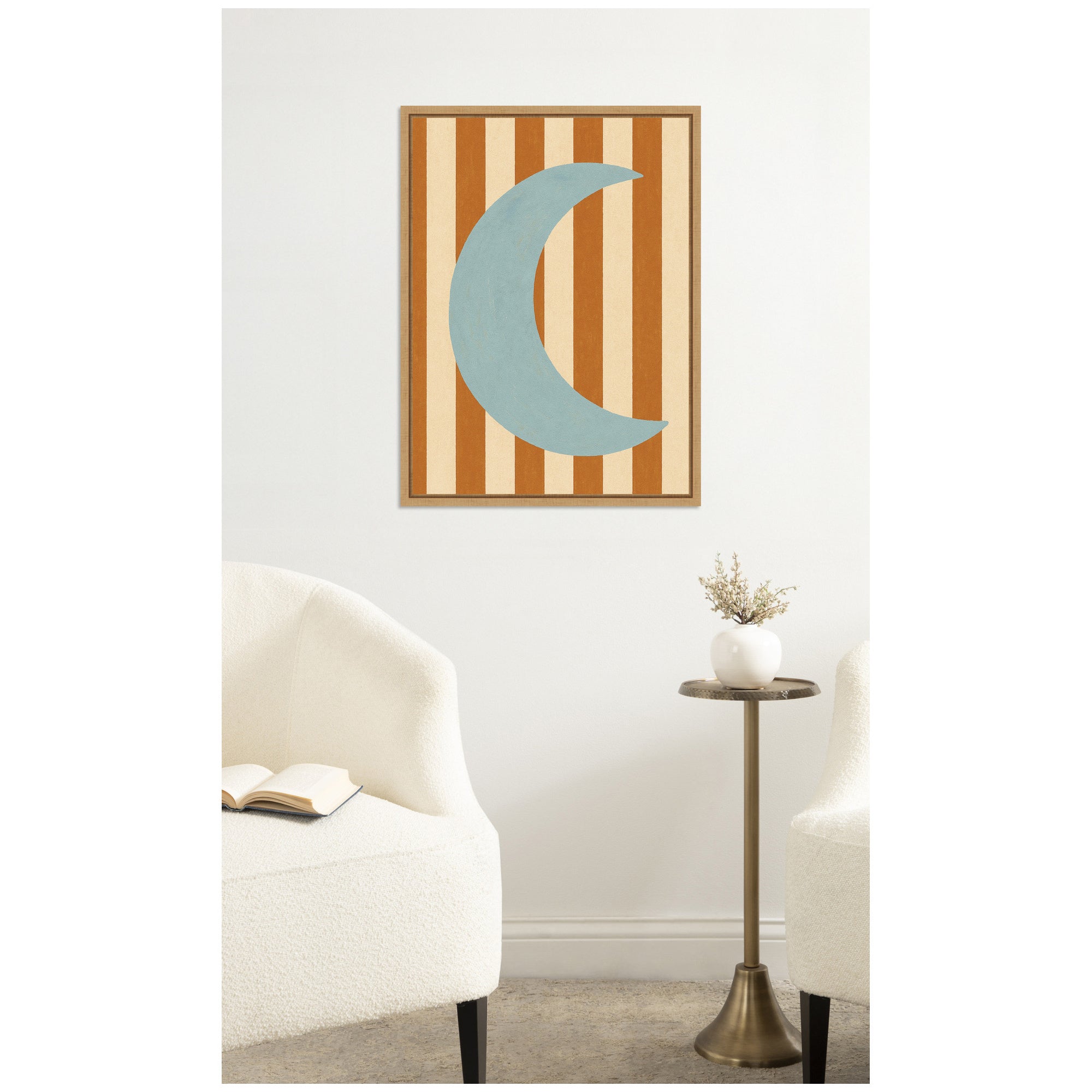 Moon by Laura Moss Framed Canvas Wall Art Print