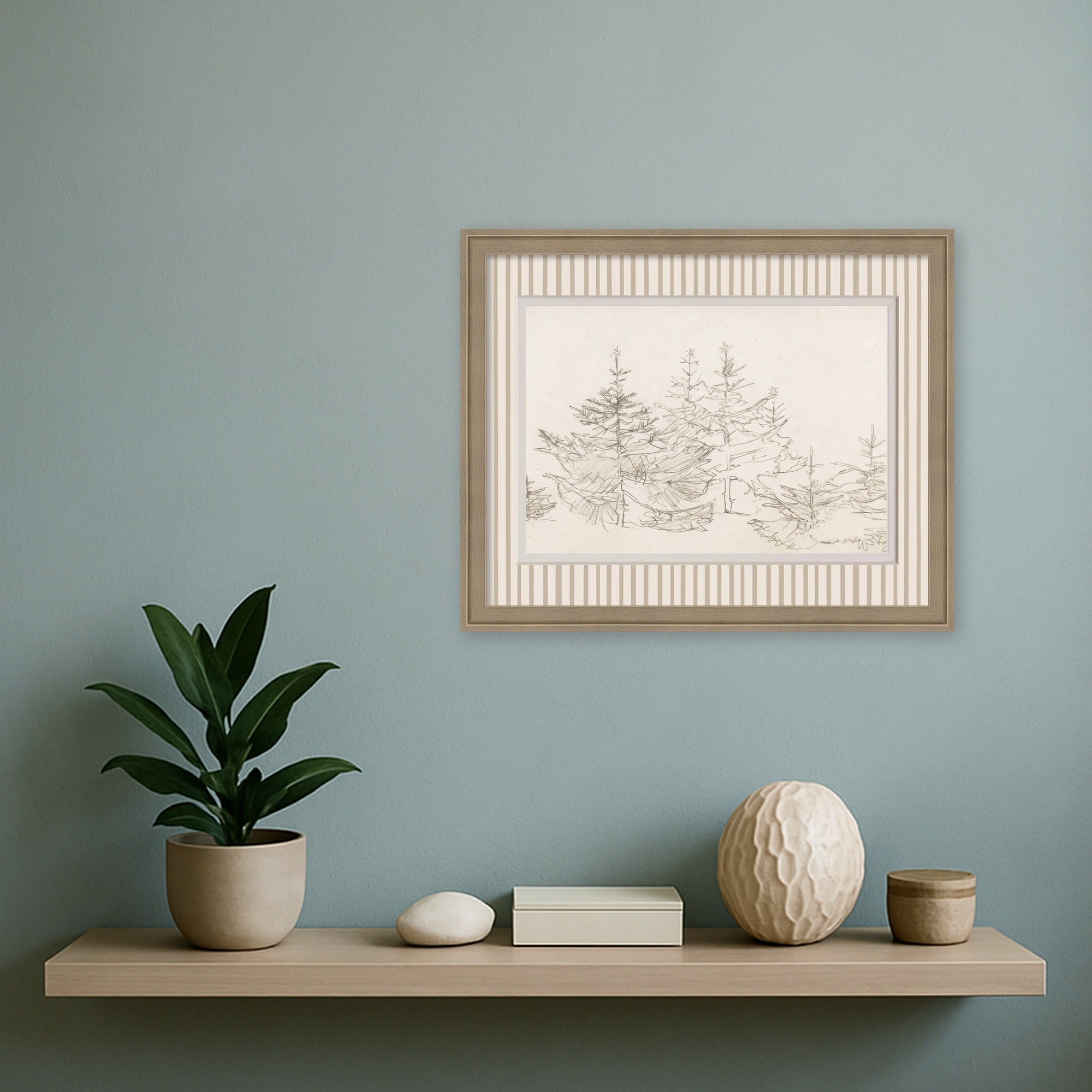 Framed Art Florence Light Brown 22x18 6