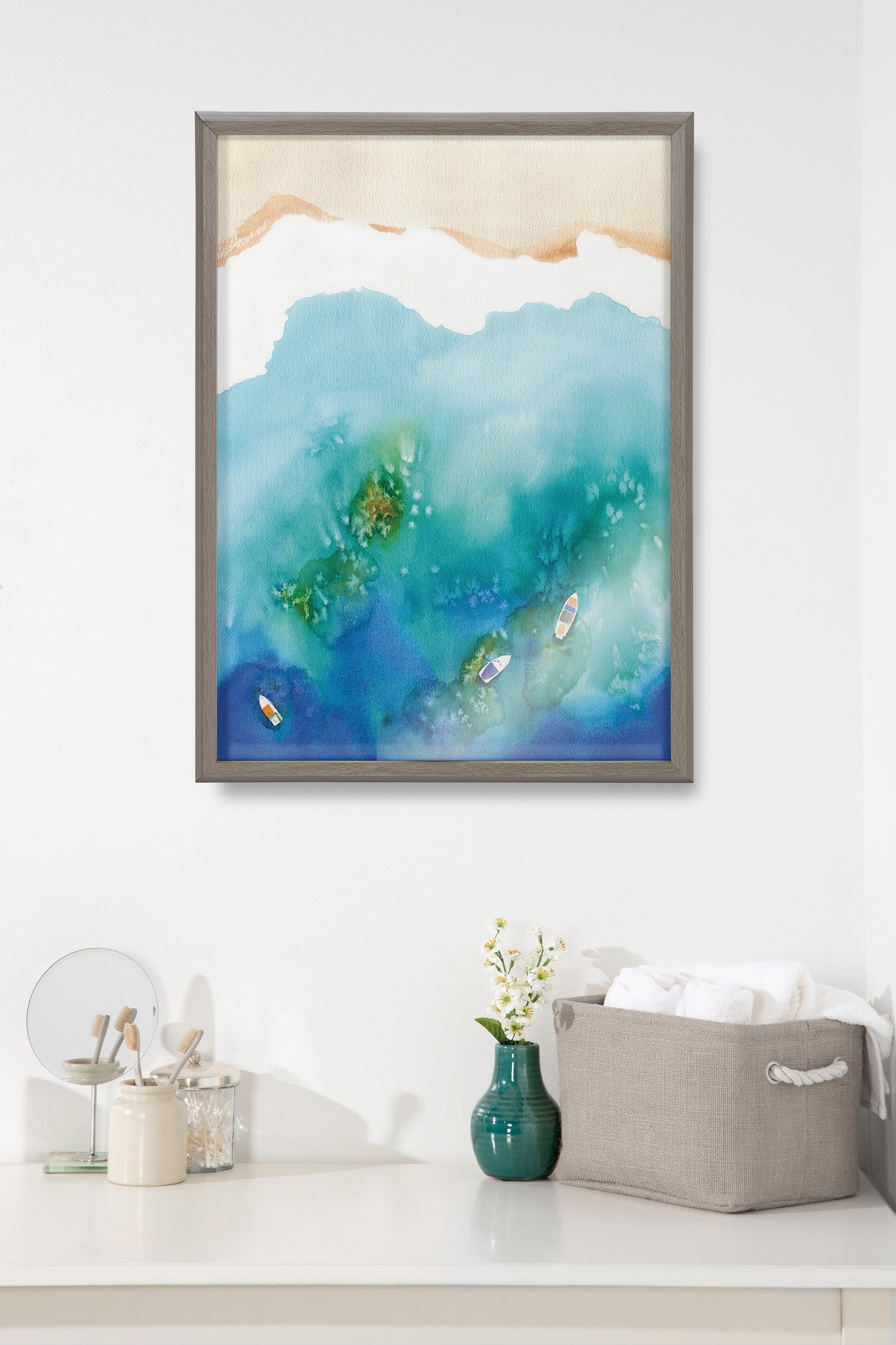Blake Voyage Framed Printed Glass by Janet Meinke-Lau