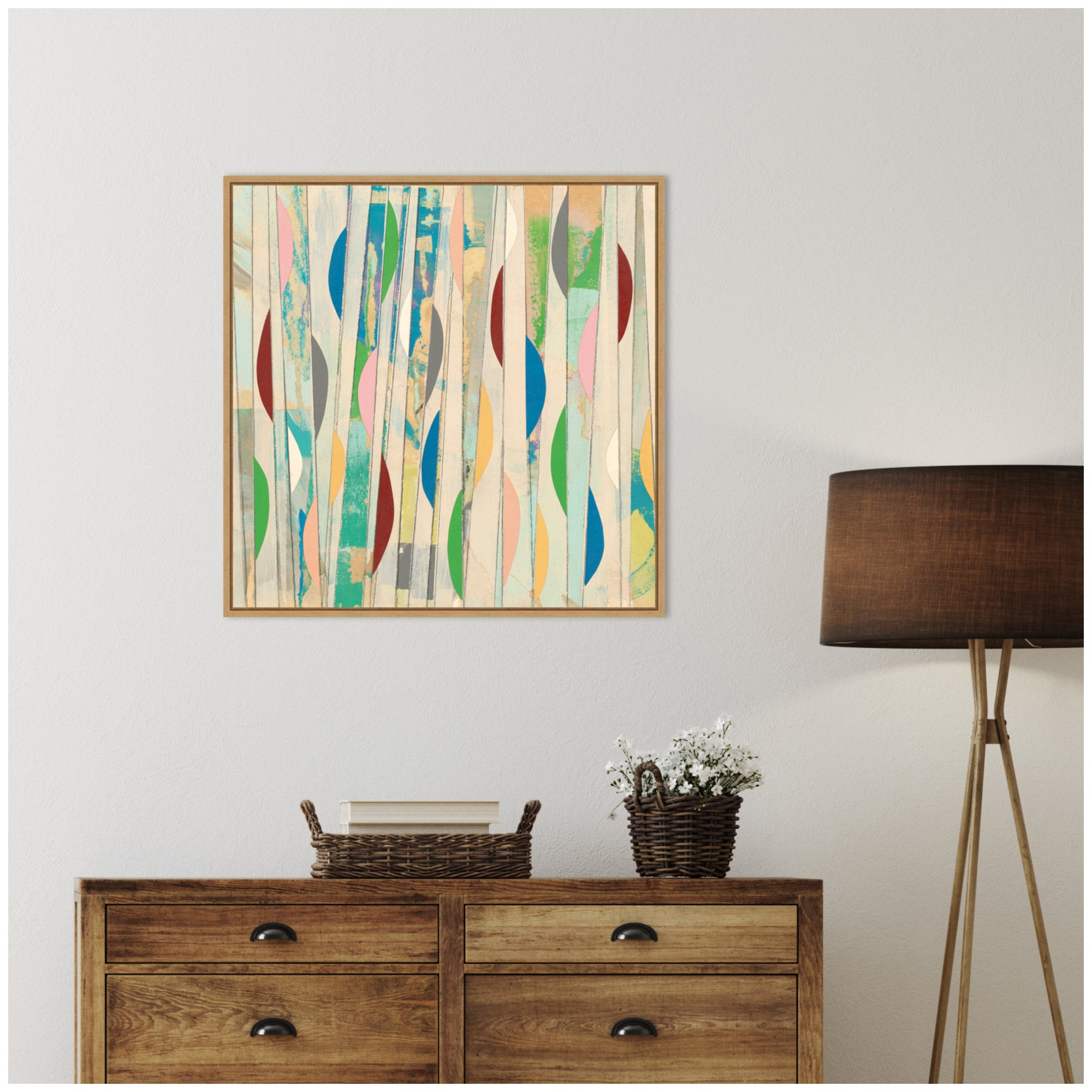 Geometric Abstract 2 FC by Felicia Dadak Framed Canvas Wall Art Print