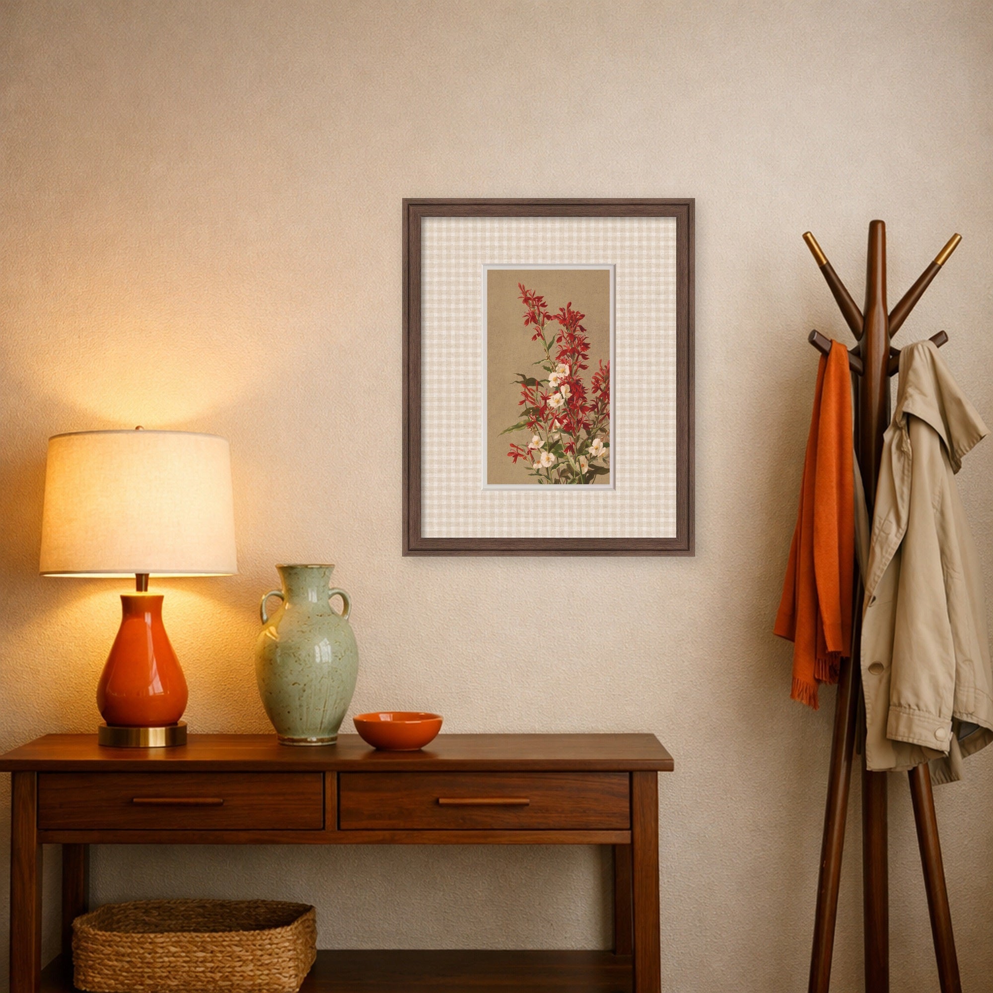 Framed Art Florence Medium Brown 18x22 6
