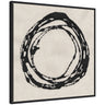 Sylvie Flowing Circle Abstract 2 Framed Canvas by The Creative Bunch Studio