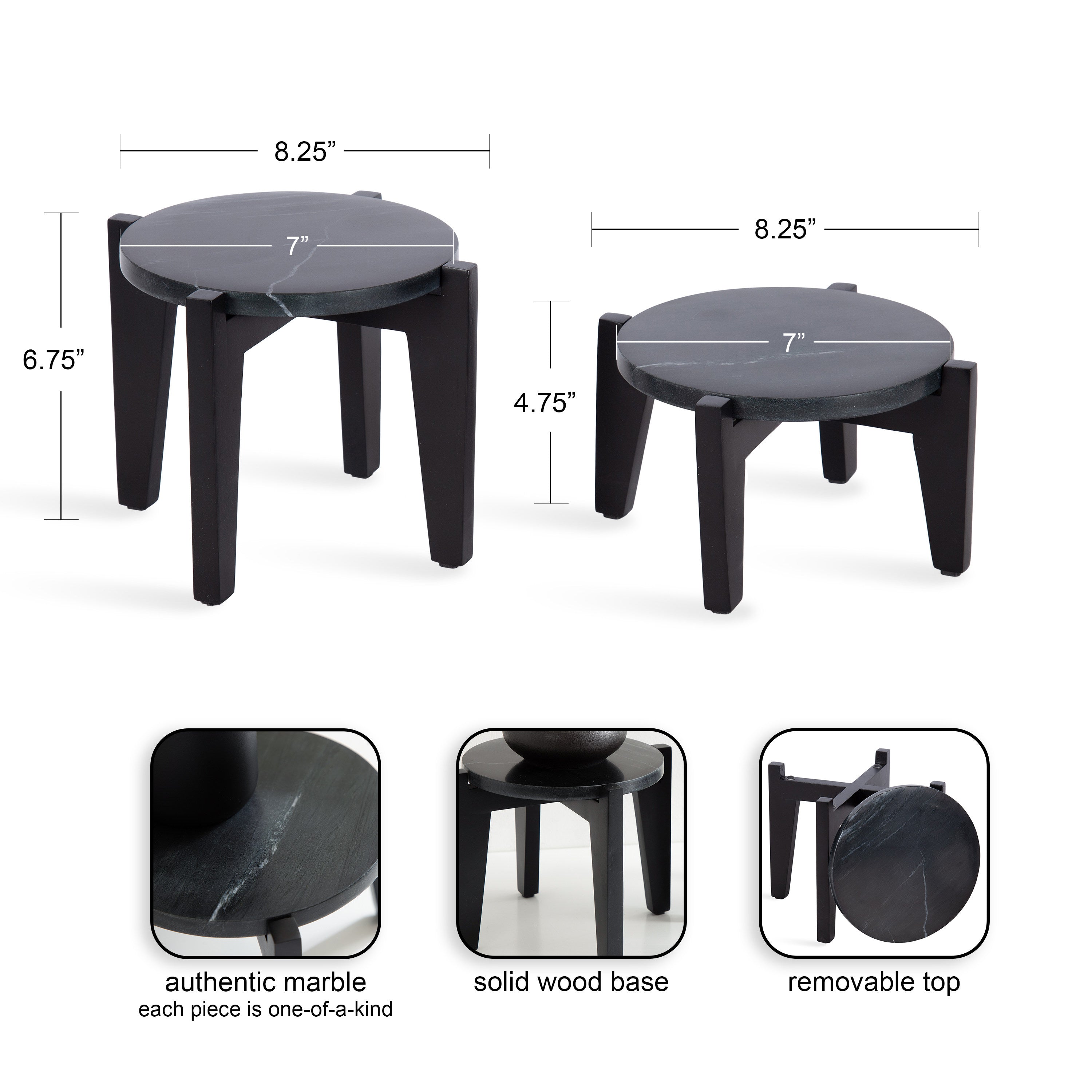 Icelyn Round Plant Stand Set