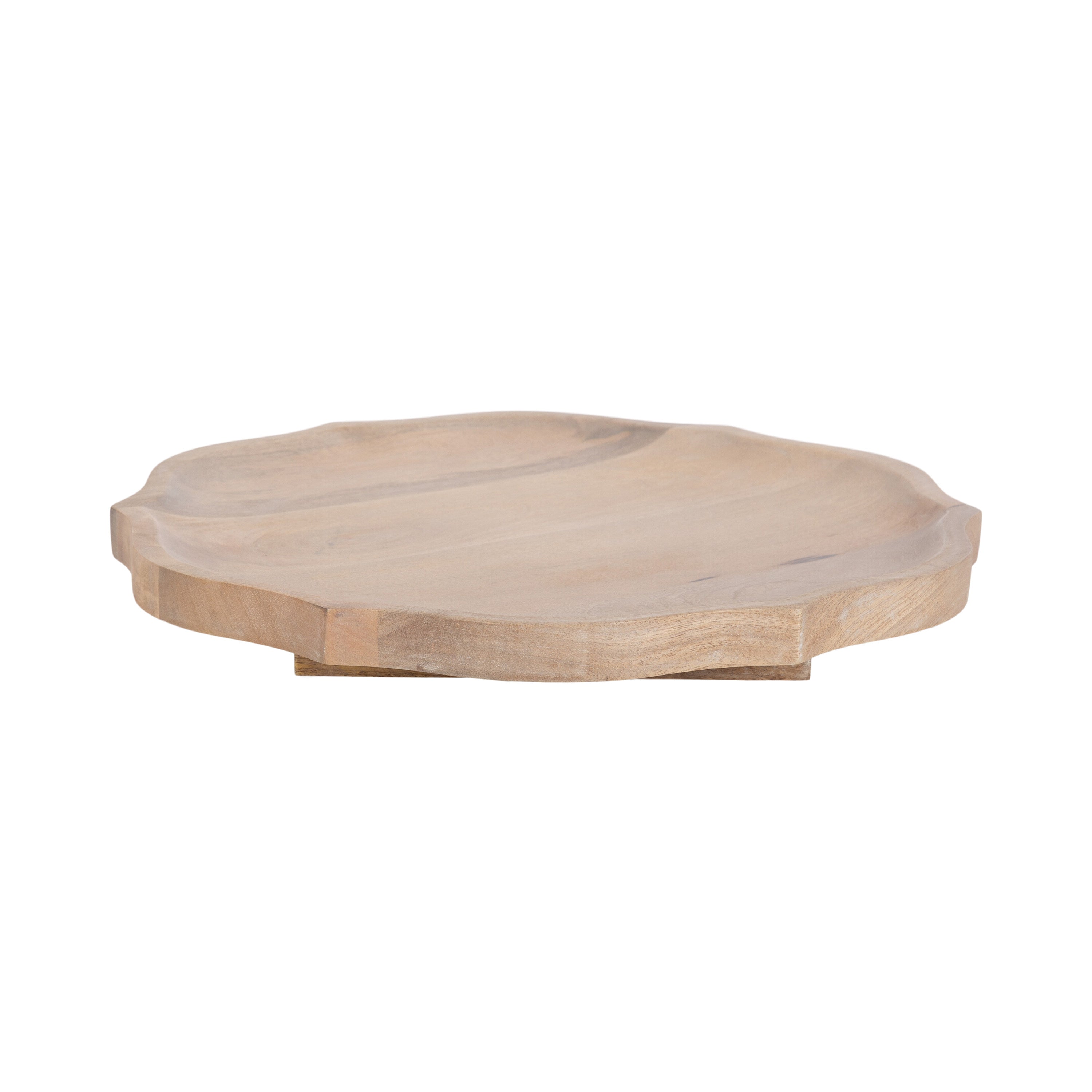 Kate and Laurel Lorah Farmhouse Wood Round Lazy Susan Tray, 16 x