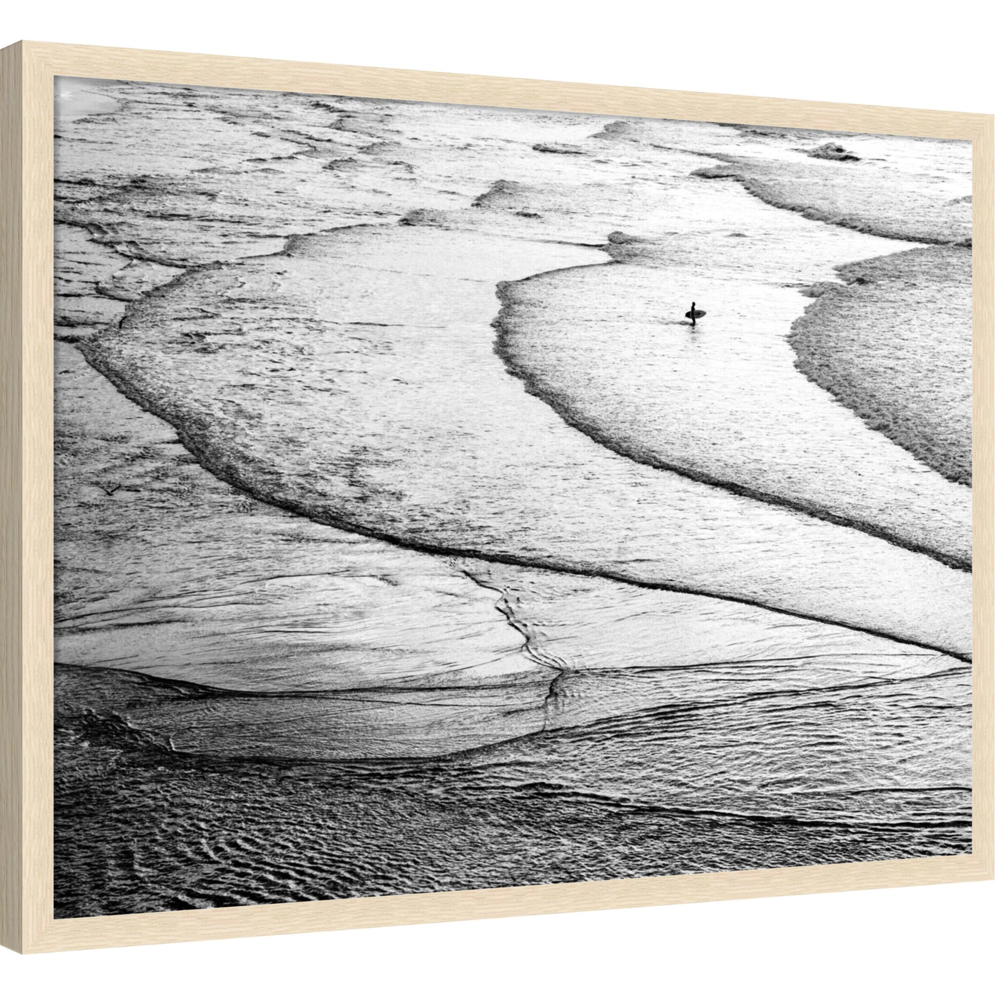 Mounted Canvas 38x29 Woodgrain Stripe Blonde 5