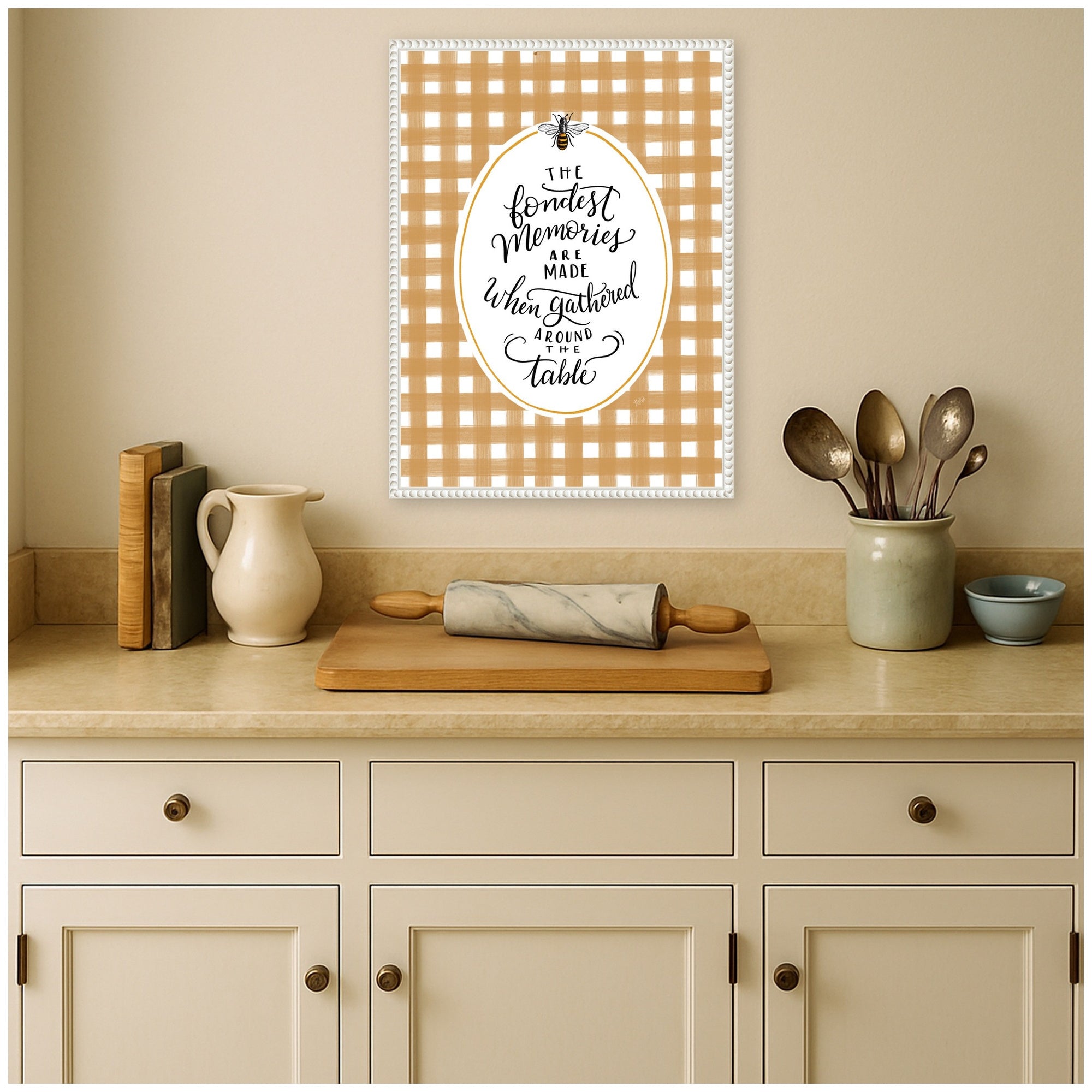 Framed Canvas 18x24 Sylvie Beaded White 7