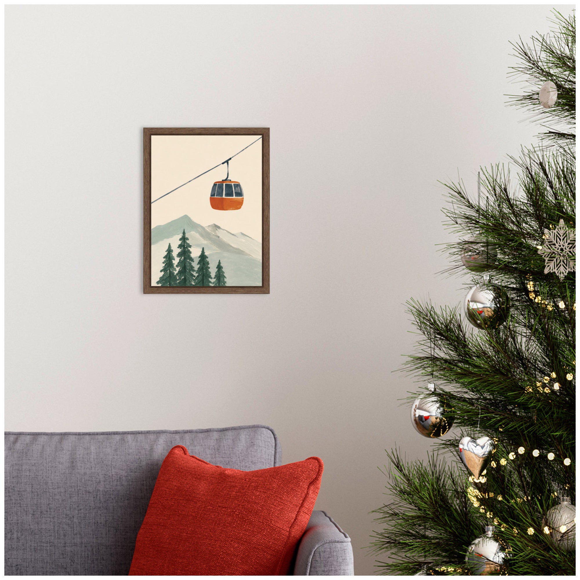Framed Canvas Sylvie Walnut 10x13 5