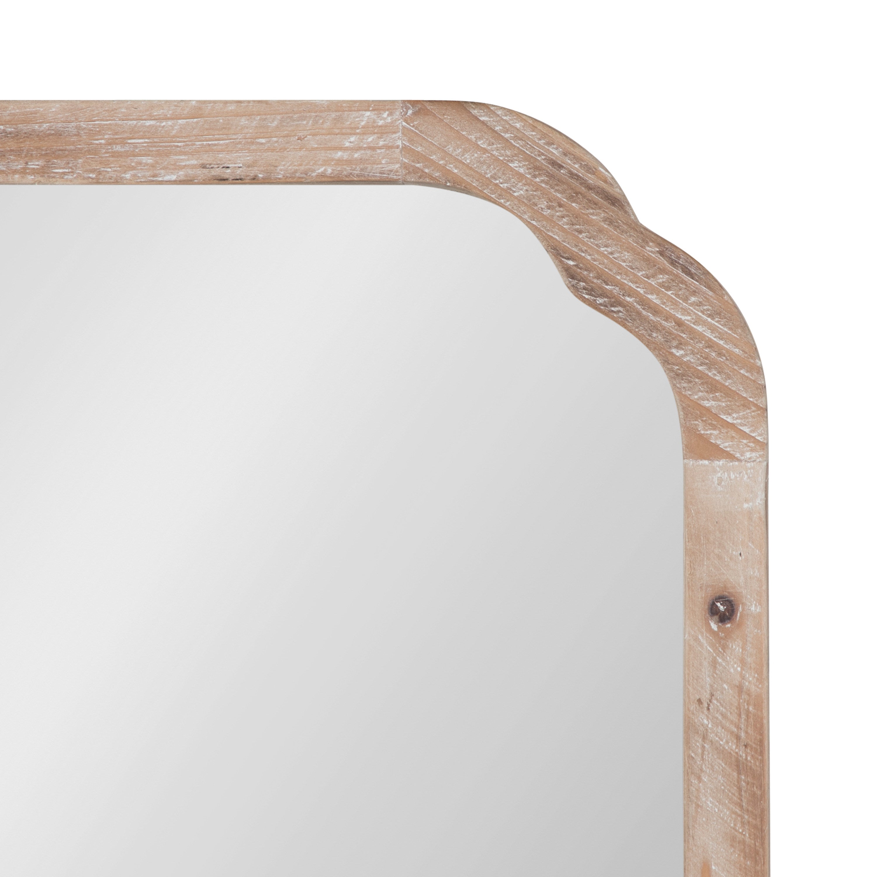 Scallop Mirror Rustic Brown 24x24 3