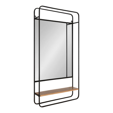 Functional Mirror Rustic Brown Gray 19x36 1